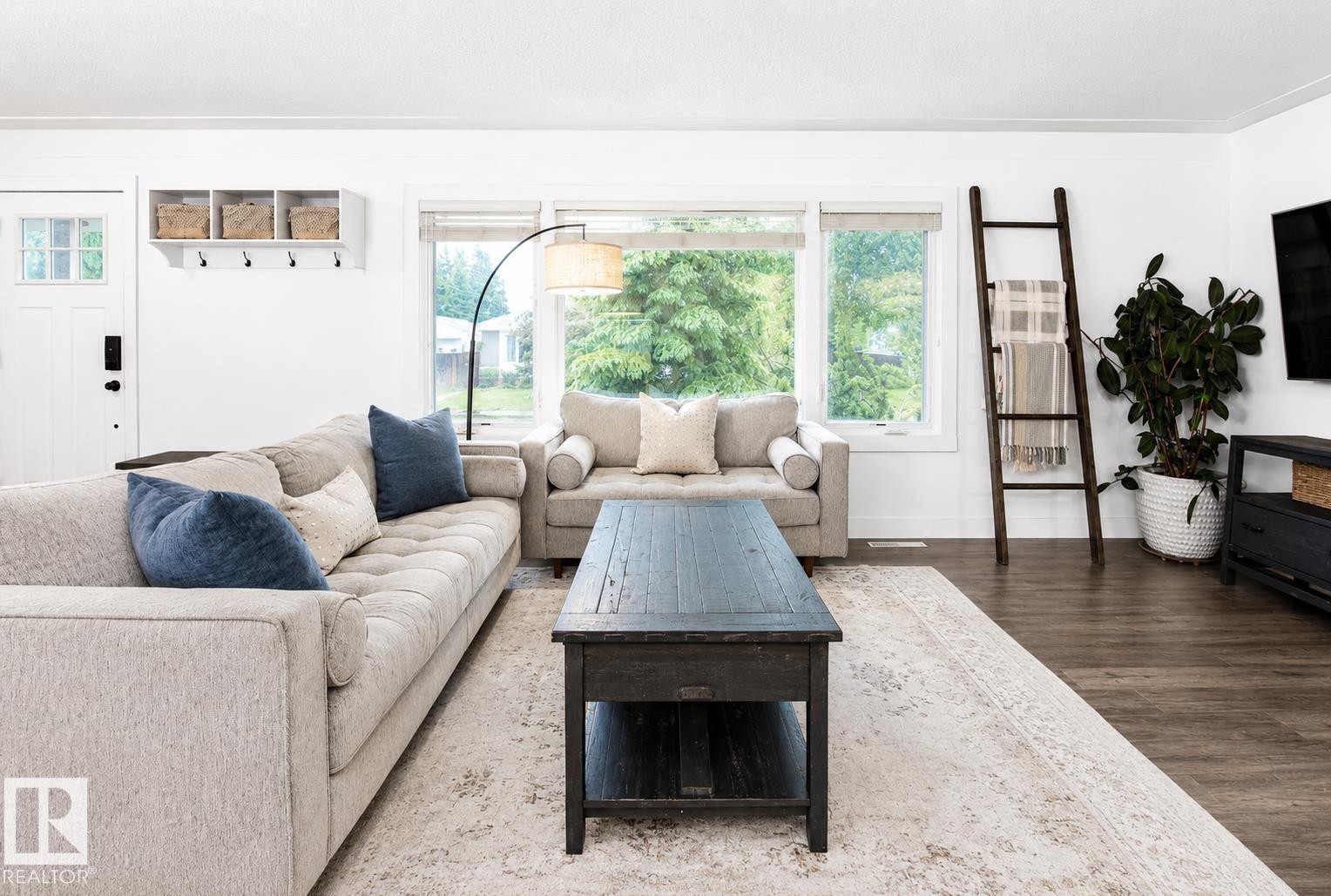 4904 103 Avenue, Edmonton, AB - Indoor Photo Showing Living Room