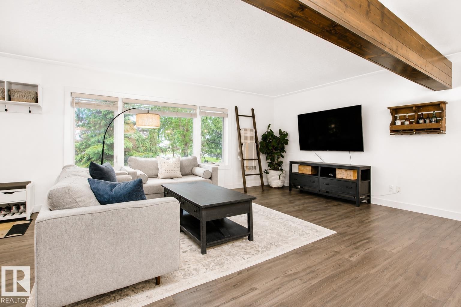 4904 103 Avenue, Edmonton, AB - Indoor Photo Showing Living Room