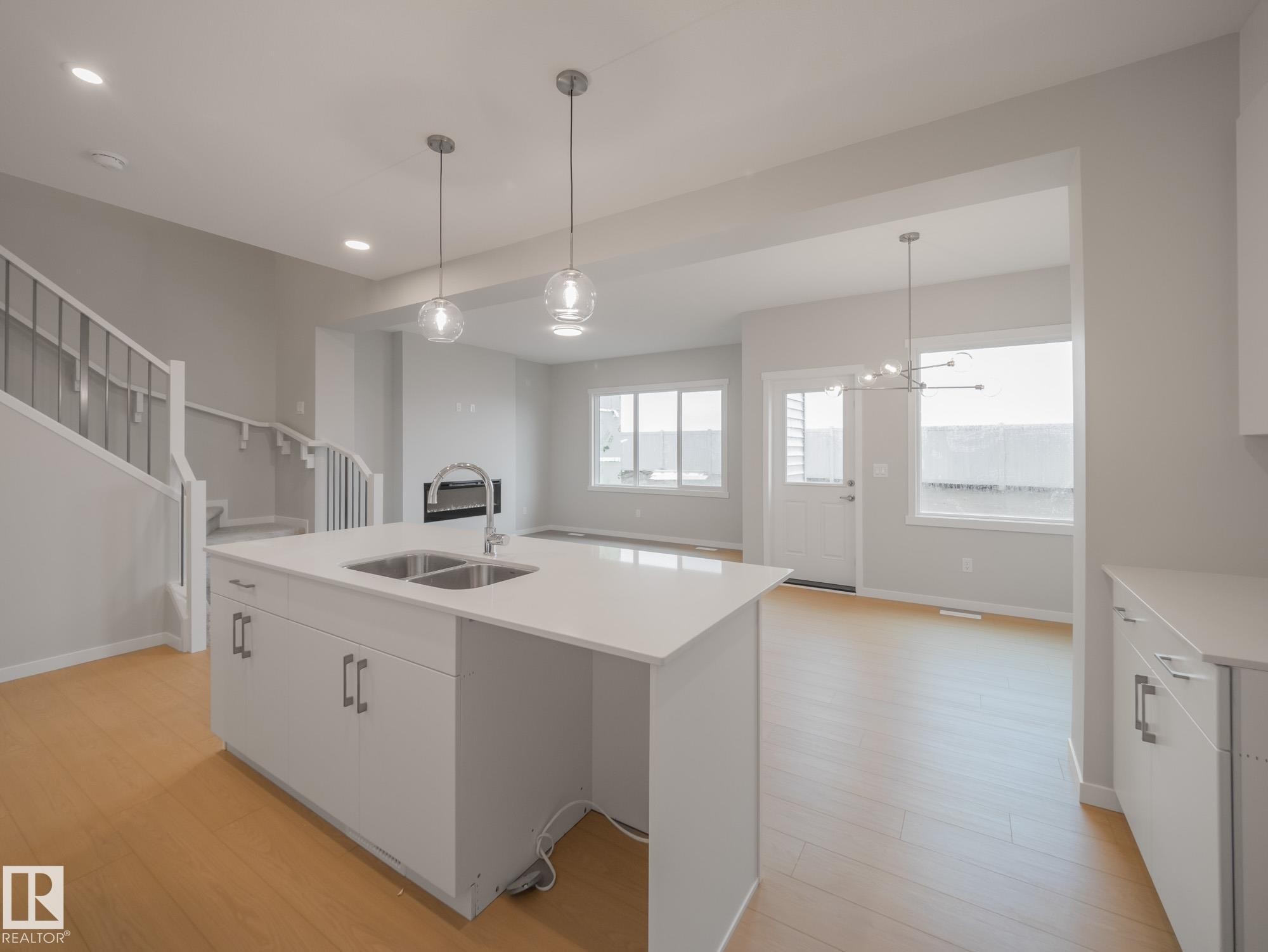 19430 22A Avenue, Edmonton, AB - Indoor Photo Showing Kitchen With Double Sink