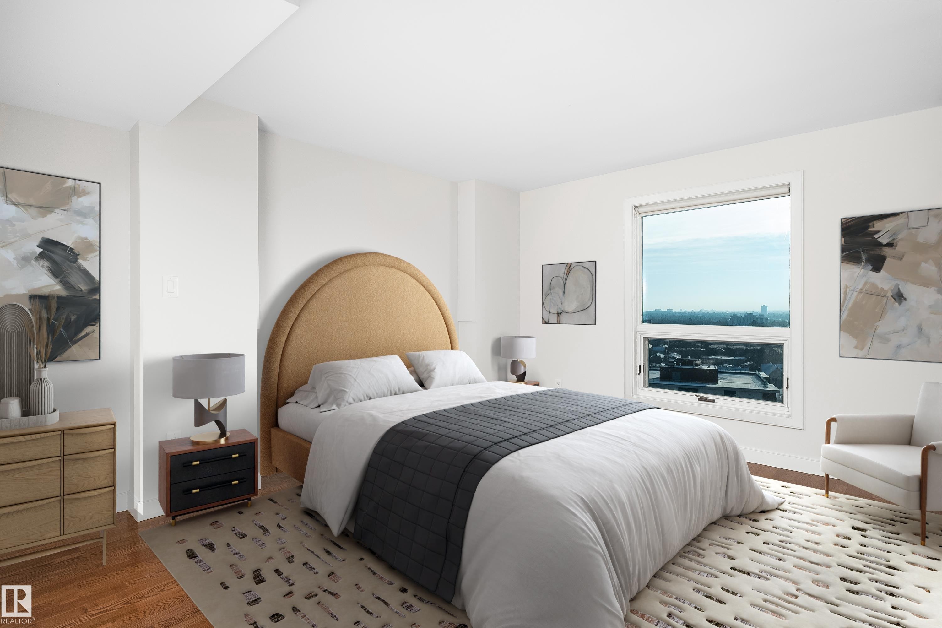 #1402 10731 Saskatchewan Dr Nw, Edmonton, AB - Indoor Photo Showing Bedroom