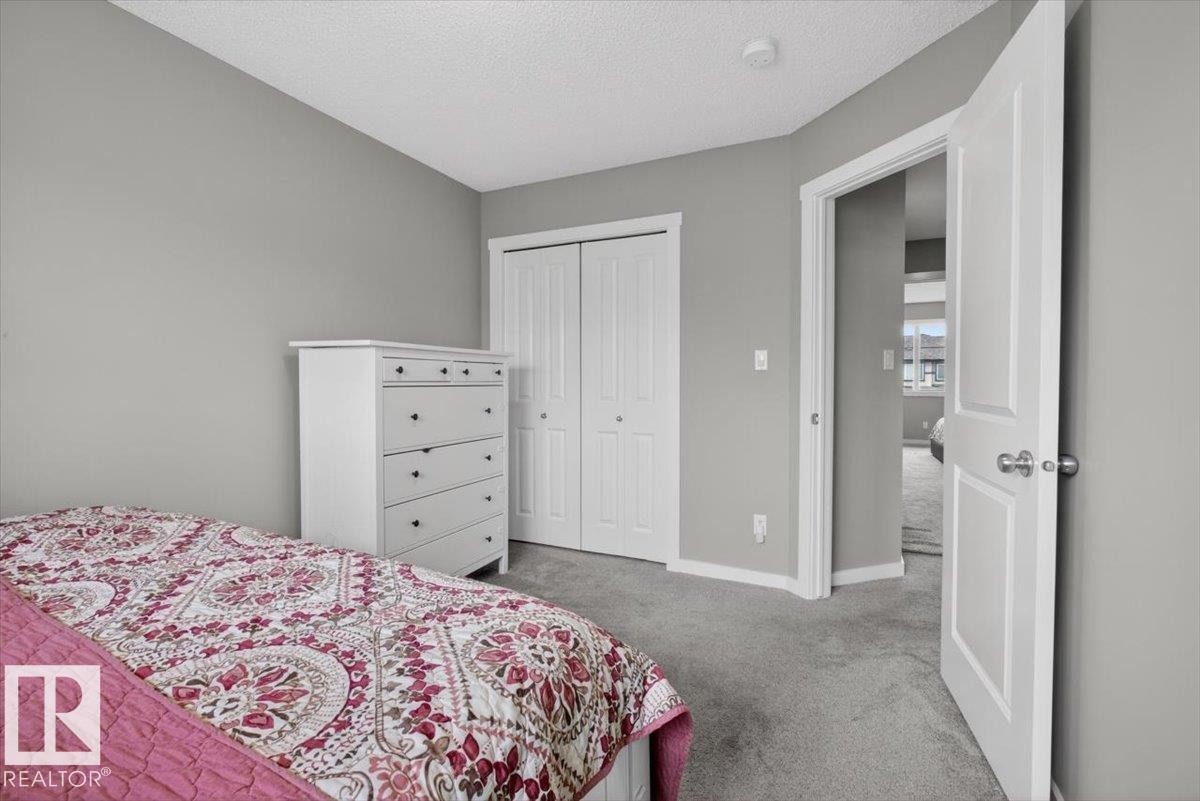Plush grey carpeting and light grey wall finishes - 223 40A Avenue, Edmonton, AB - Indoor Photo Showing Bedroom