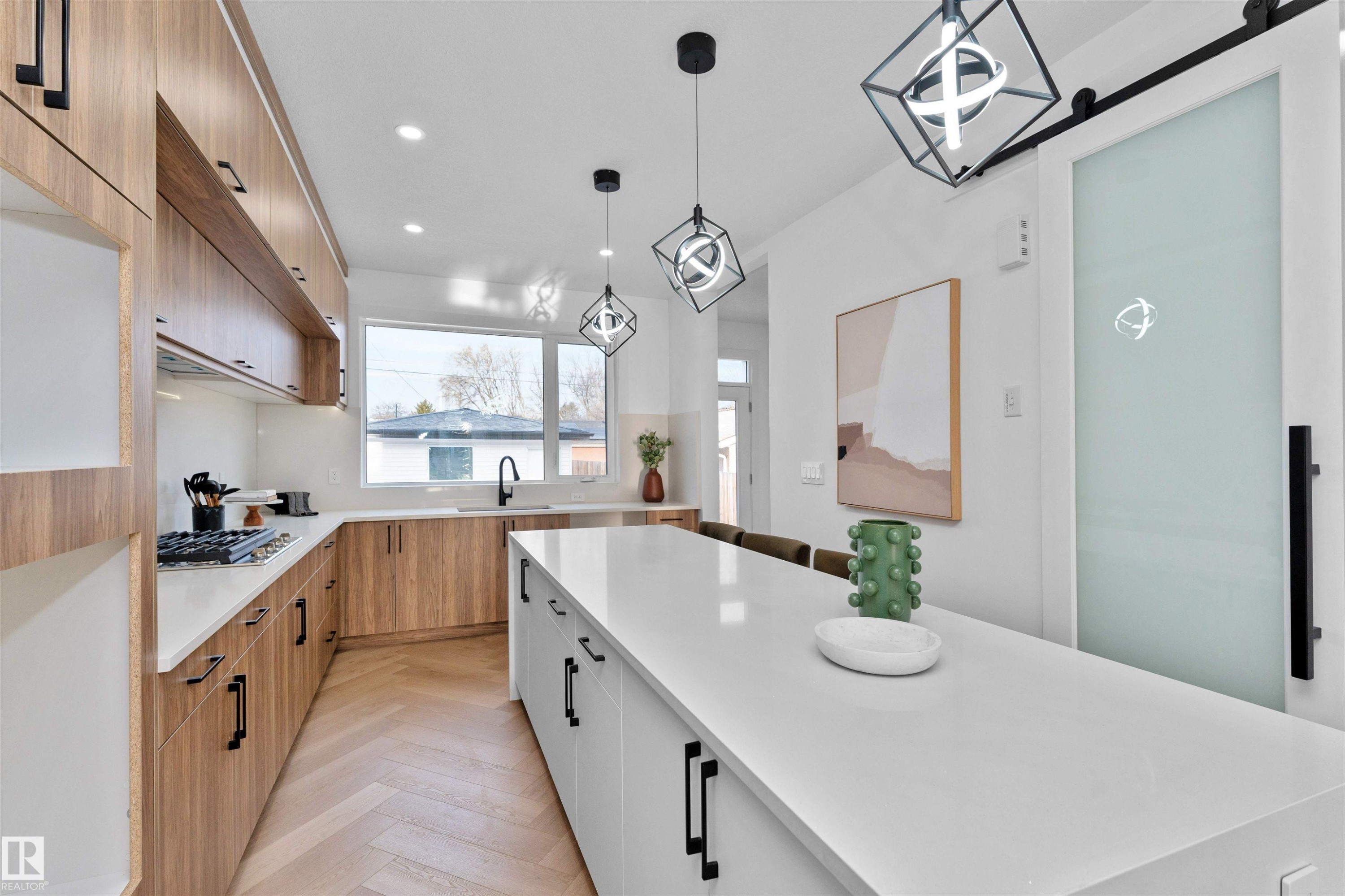 9624 86 Street Nw, Edmonton, AB - Indoor Photo Showing Kitchen With Upgraded Kitchen