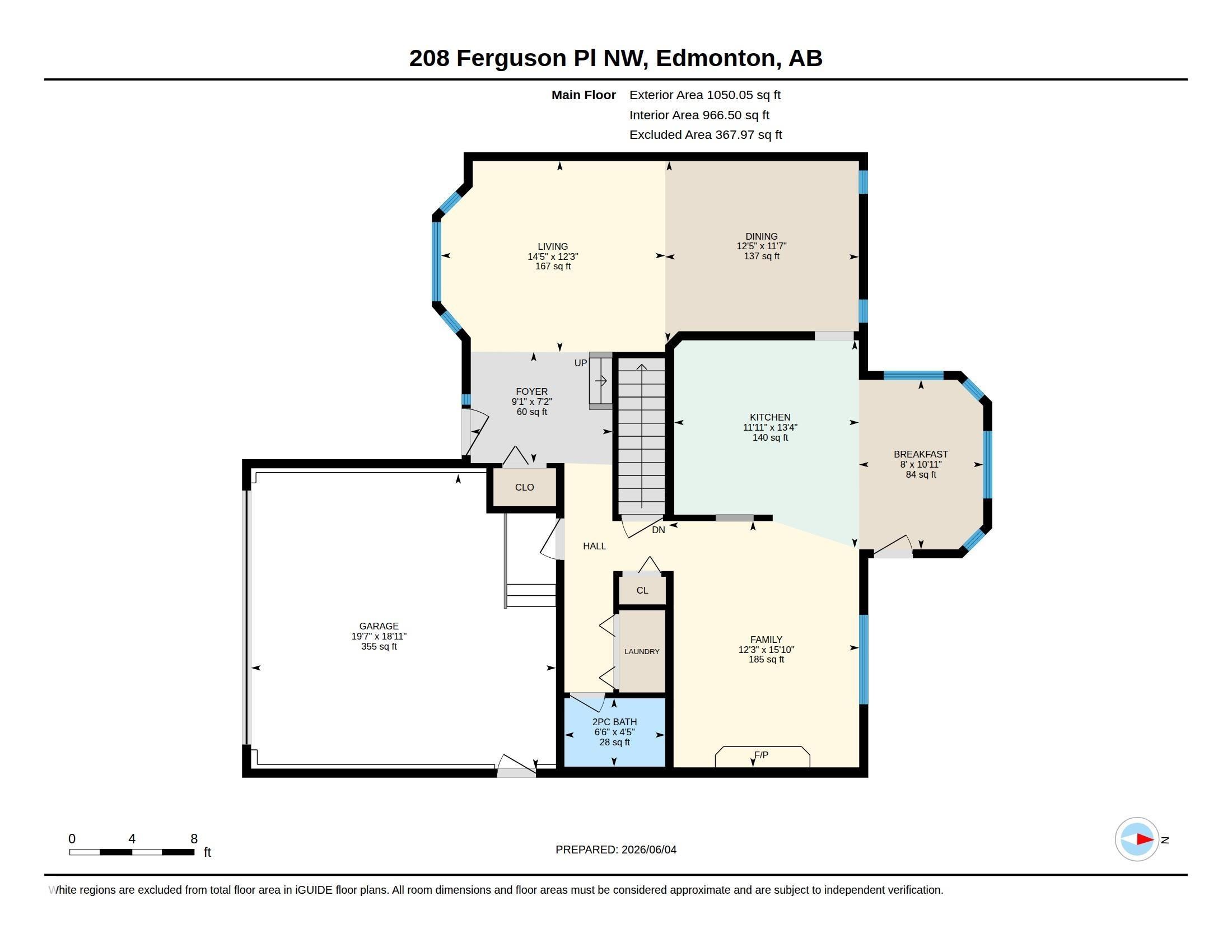 Floor plan - 208 Ferguson Place, Edmonton, AB