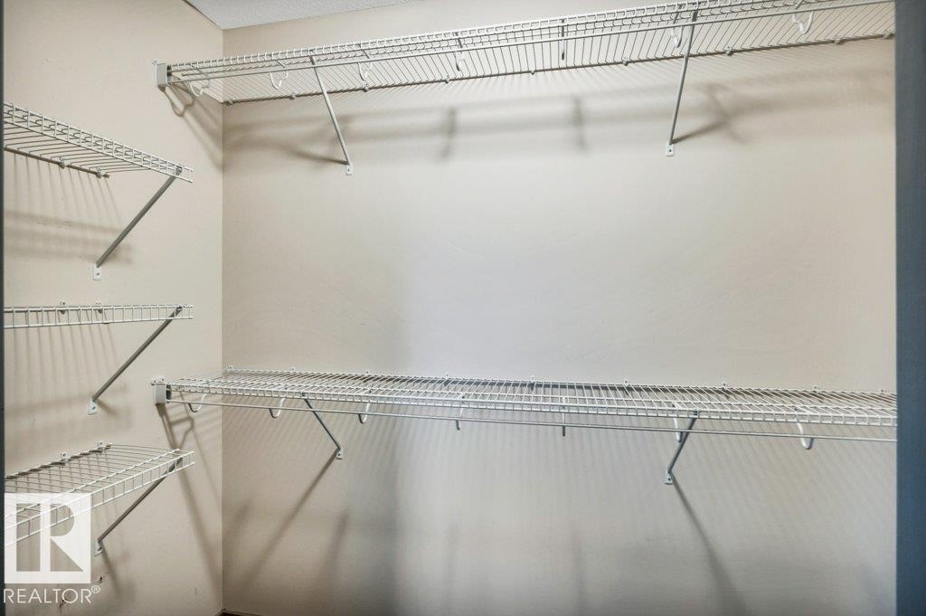 White wire shelving system with multiple tiers - 1107 Chahley Crest, Edmonton, AB
