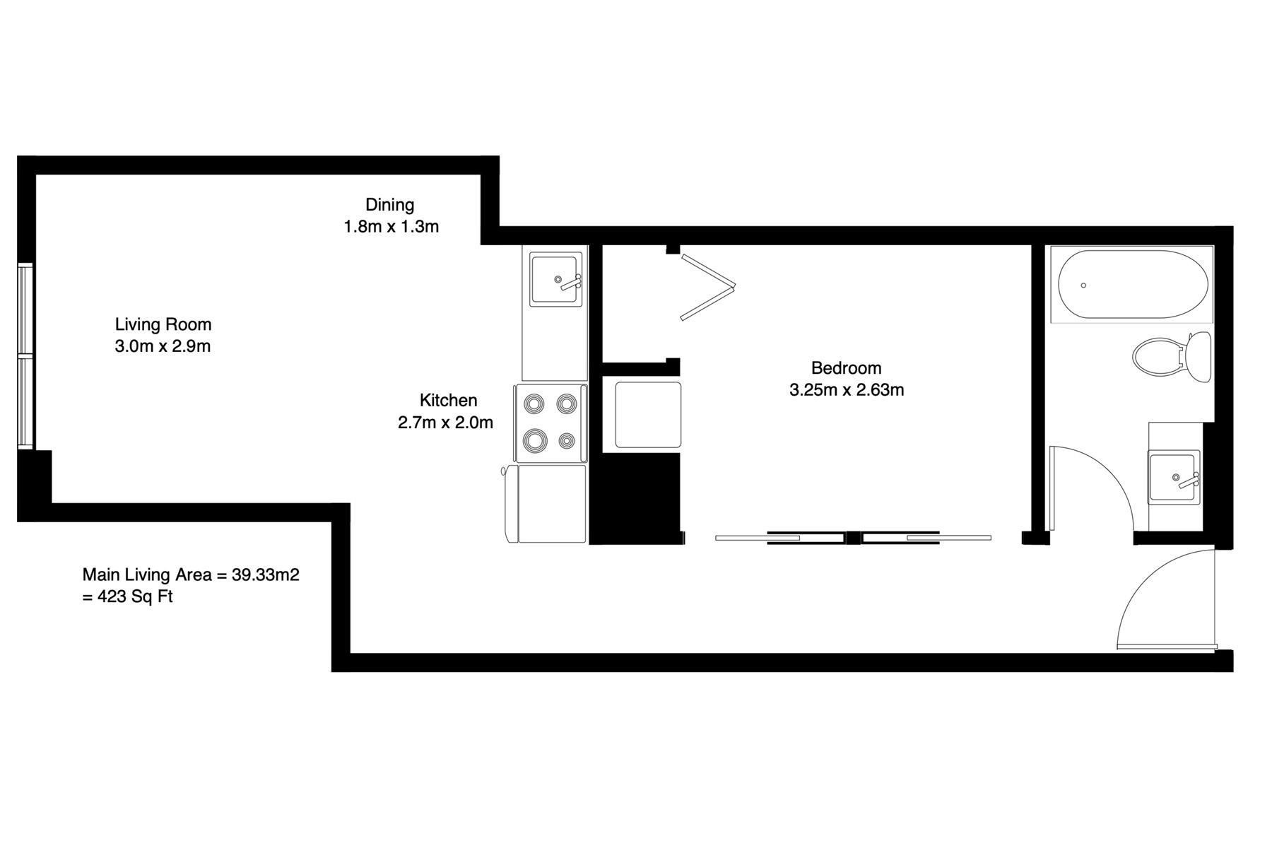 Floor plan - #412 10024 Jasper Av Nw, Edmonton, AB - Other