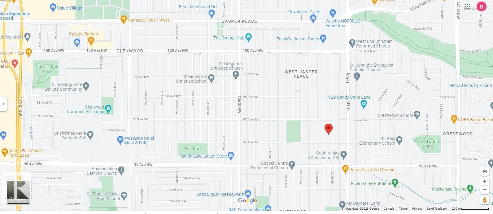 Map view - 9608 150 Street Nw, Edmonton, AB