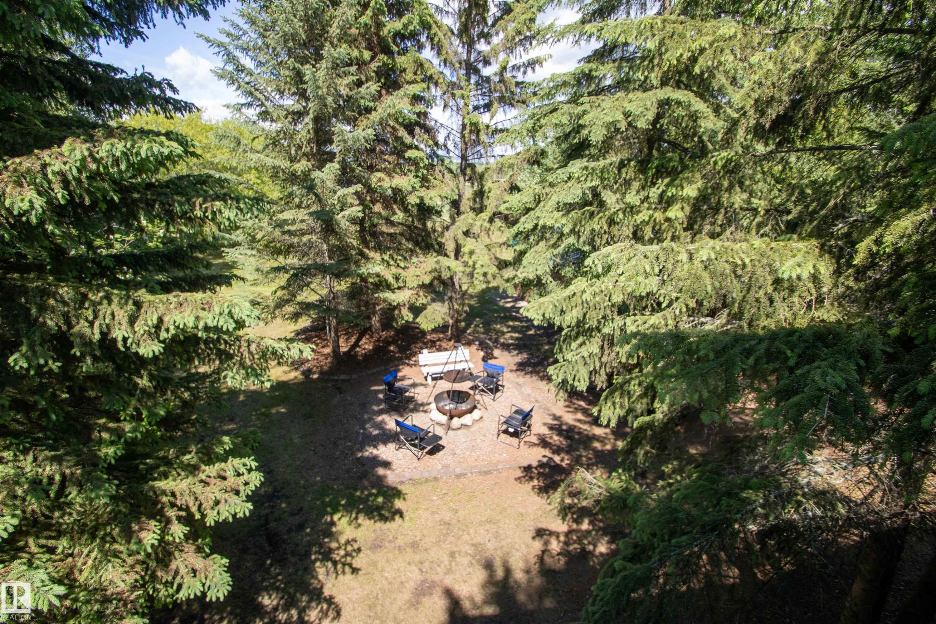 Grassy area nestled among mature evergreen trees - 104 60201 Rng Rd 122, Rural St. Paul County, AB