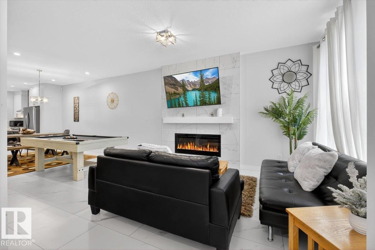 8090 Kiriak Link Sw, Edmonton, AB - Indoor With Fireplace