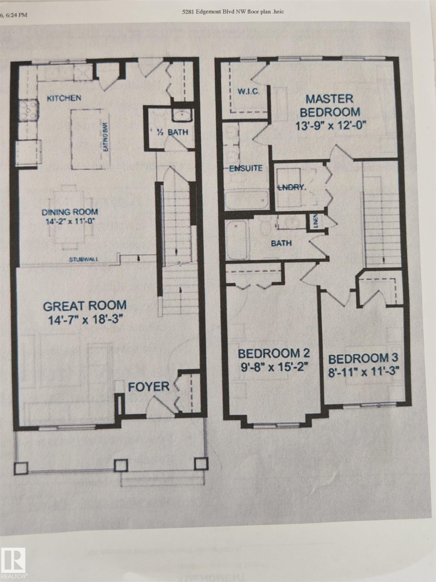 Floor plan - 5281 Edgemont Boulevard, Edmonton, AB