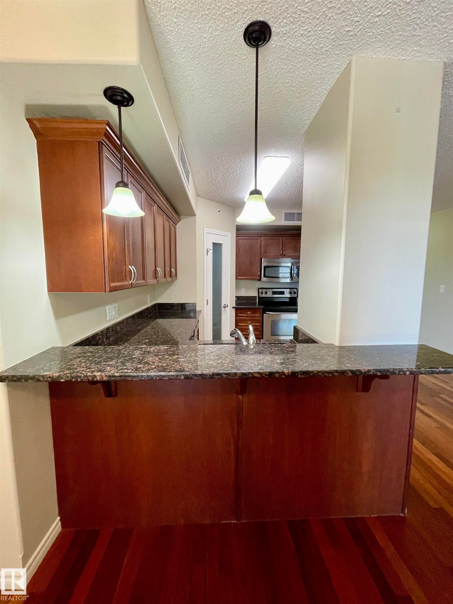 #205 9707 106 St Nw, Edmonton, AB - Indoor Photo Showing Kitchen