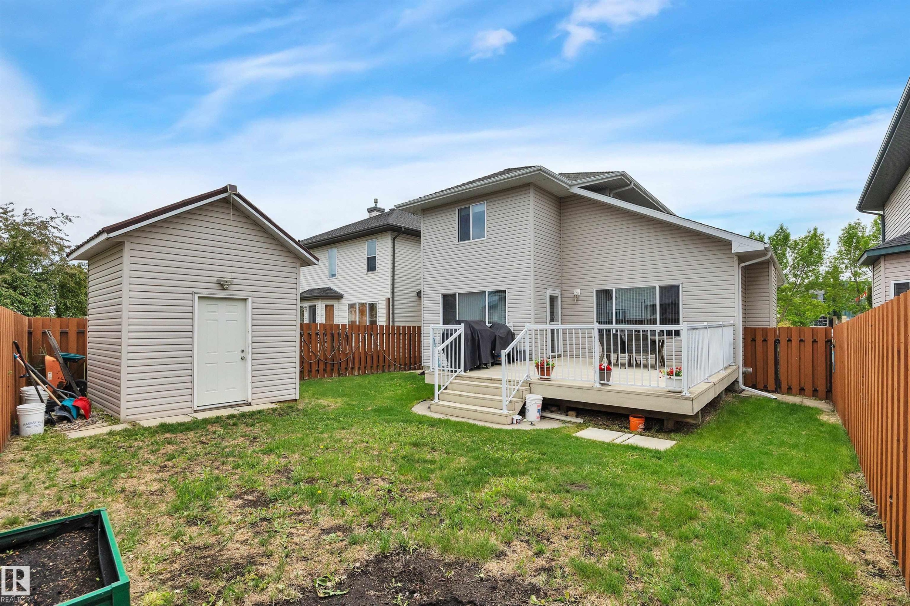 Back house - 16512 87 Street Nw, Edmonton, AB - Outdoor With Deck Patio Veranda With Exterior