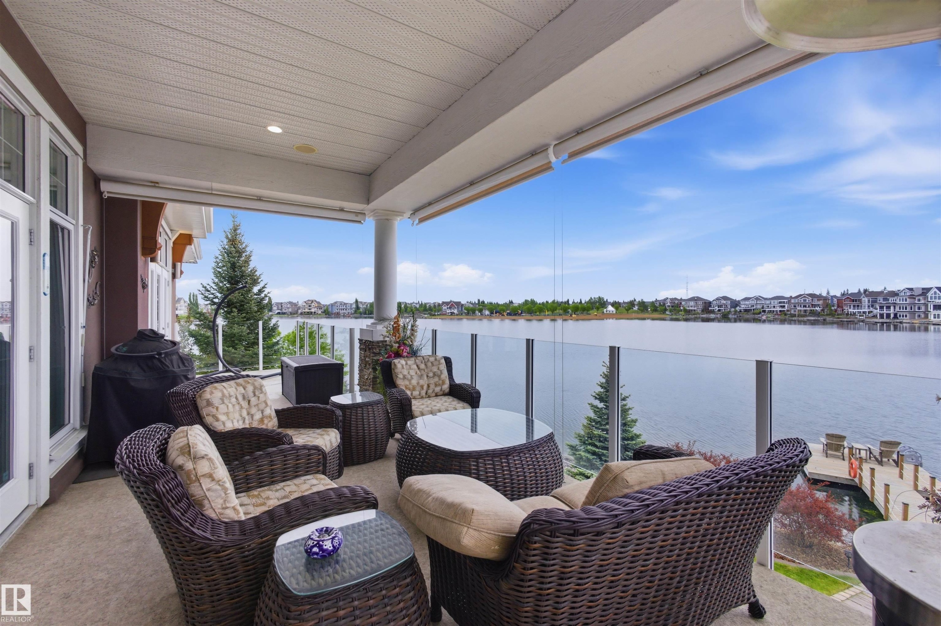 Patio terrace - 9003 16 Avenue Sw, Edmonton, AB - Outdoor With Body Of Water With Balcony With Deck Patio Veranda With Exterior