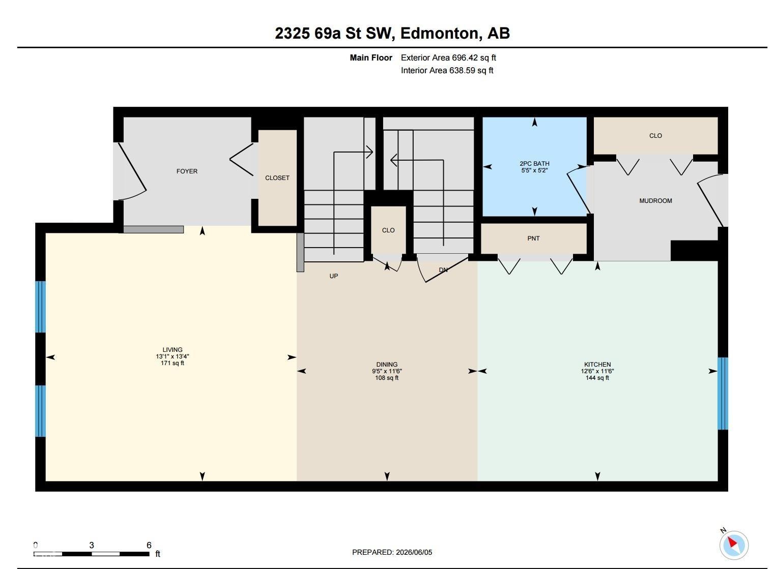 Floor plan - 2325 69A Street, Edmonton, AB