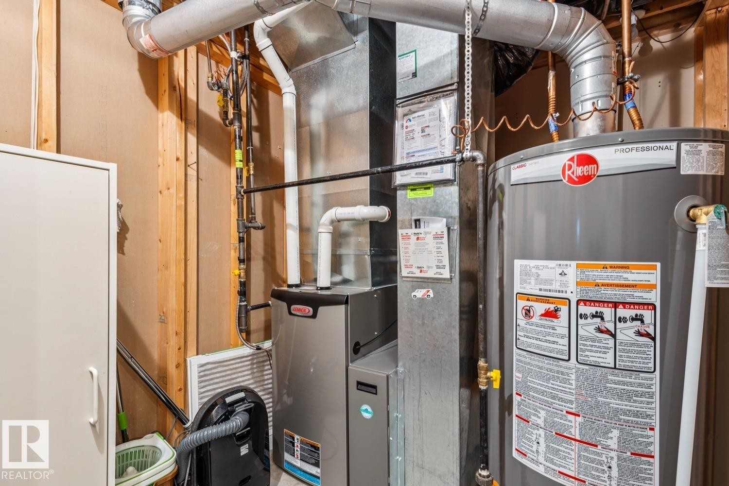 Lennox furnace and Rheem water heater installed - 5131 152A Avenue, Edmonton, AB