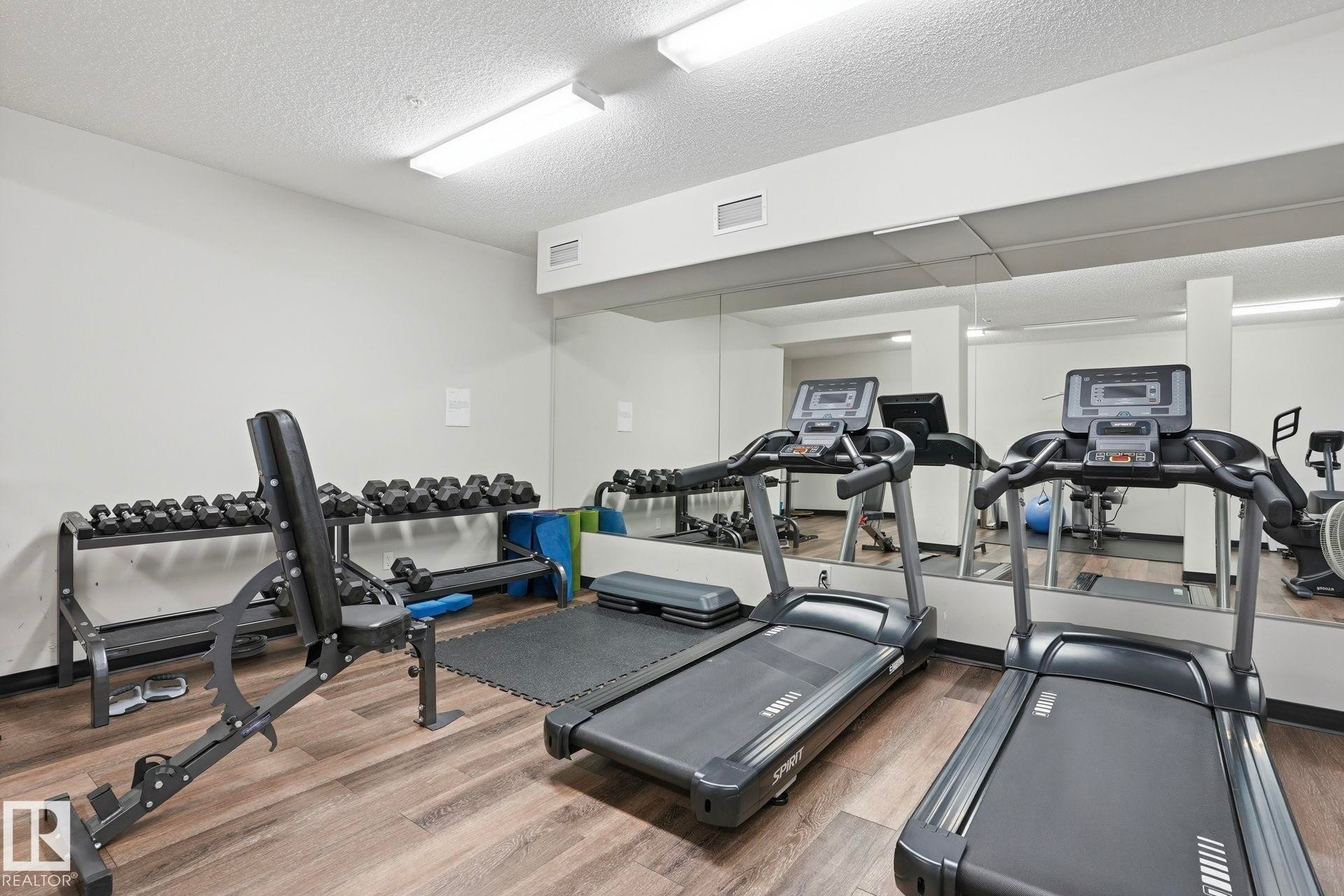 #207 320 Ambleside Li Sw, Edmonton, AB - Indoor Photo Showing Gym Room