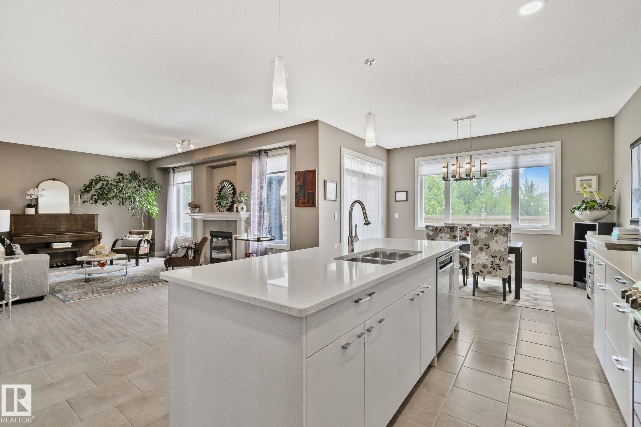 32 Nault Crescent, St. Albert, AB - Indoor Photo Showing Kitchen With Double Sink