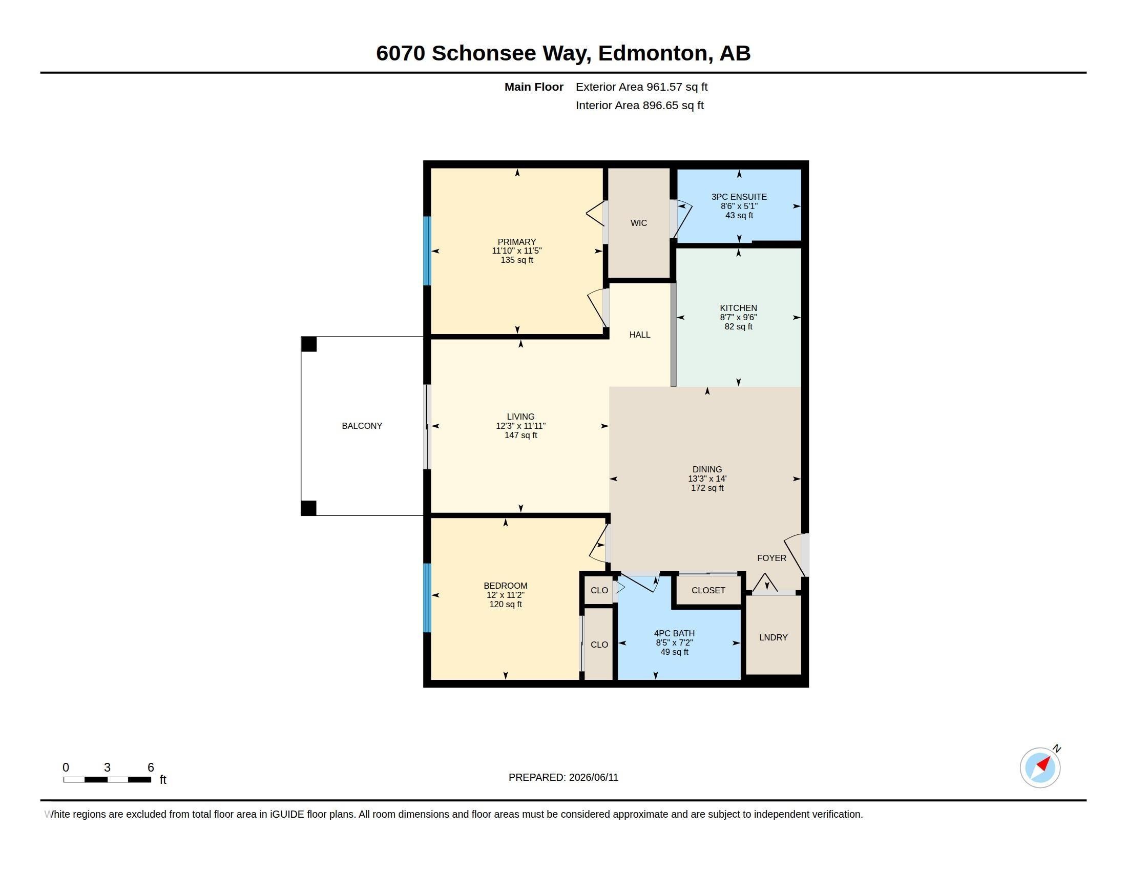 Floor plan - 117 6070 Schonsee Way, Edmonton, AB