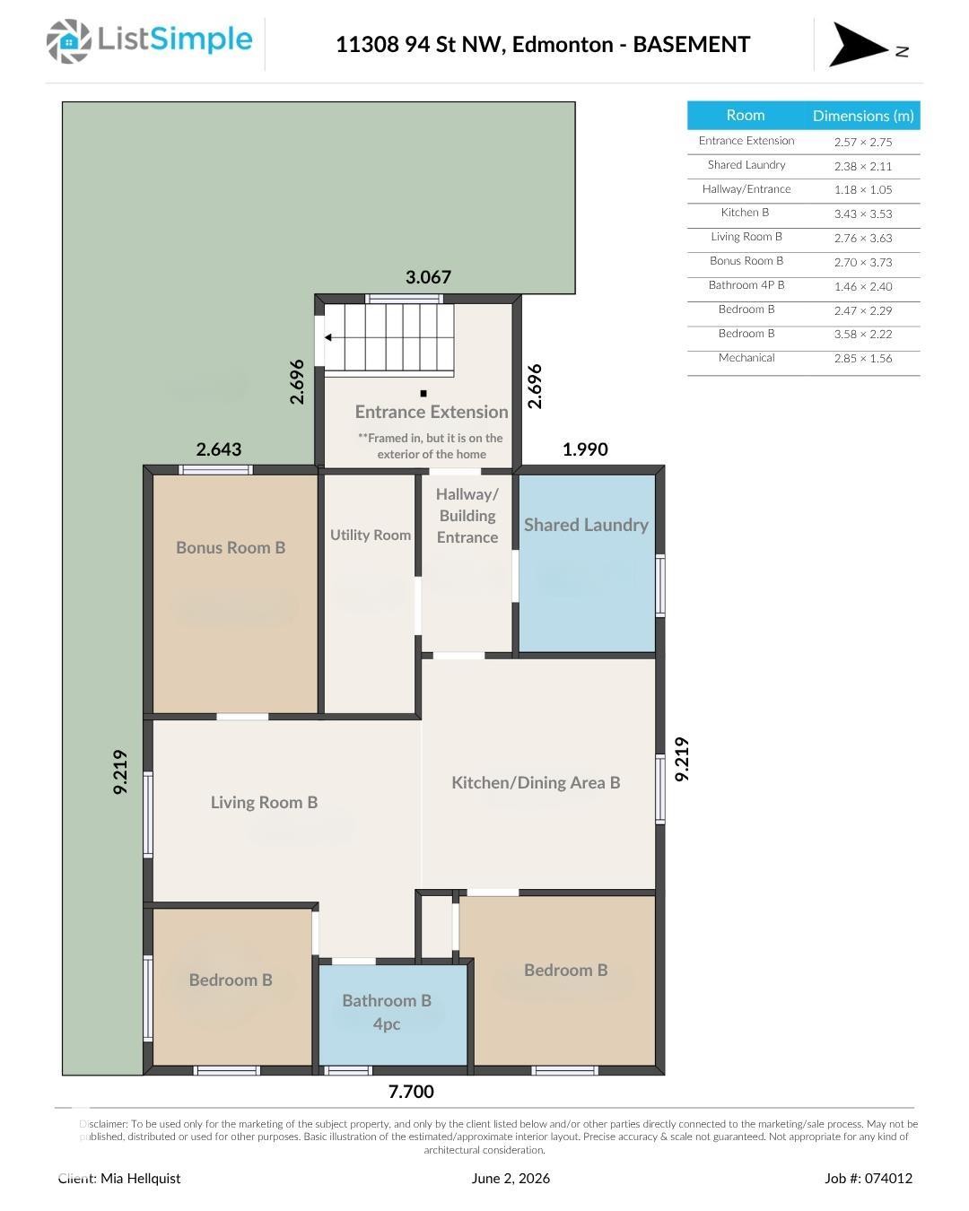 Floor plan below grade - 11308 94 Street, Edmonton, AB
