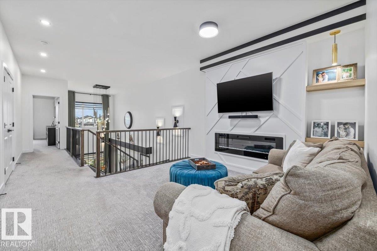 3616 Triomphe Boulevard, Beaumont, AB - Indoor With Fireplace