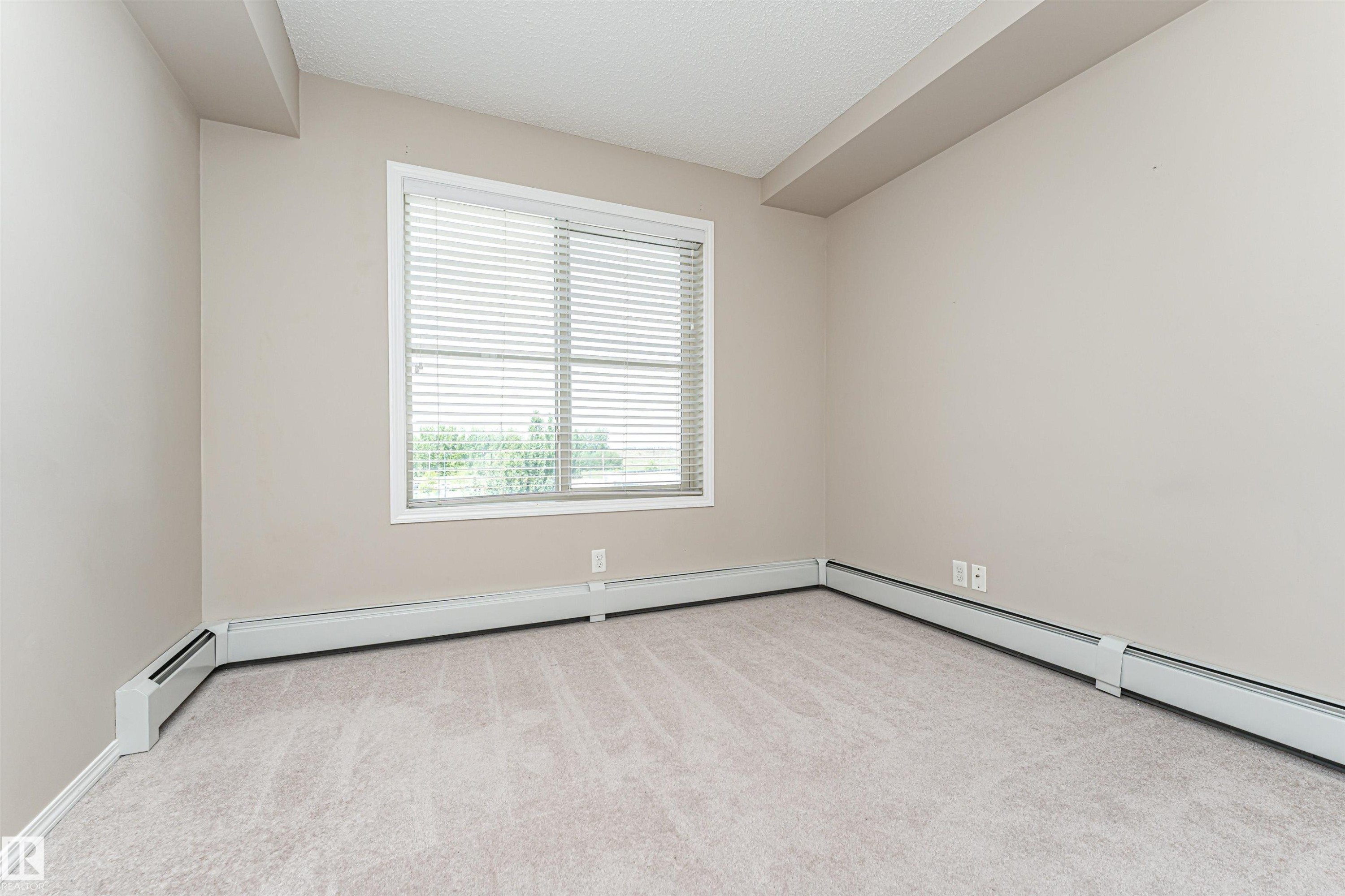 Room with neutral wall paint and light-colored carpet flooring - 404 12045 22 Avenue, Edmonton, AB