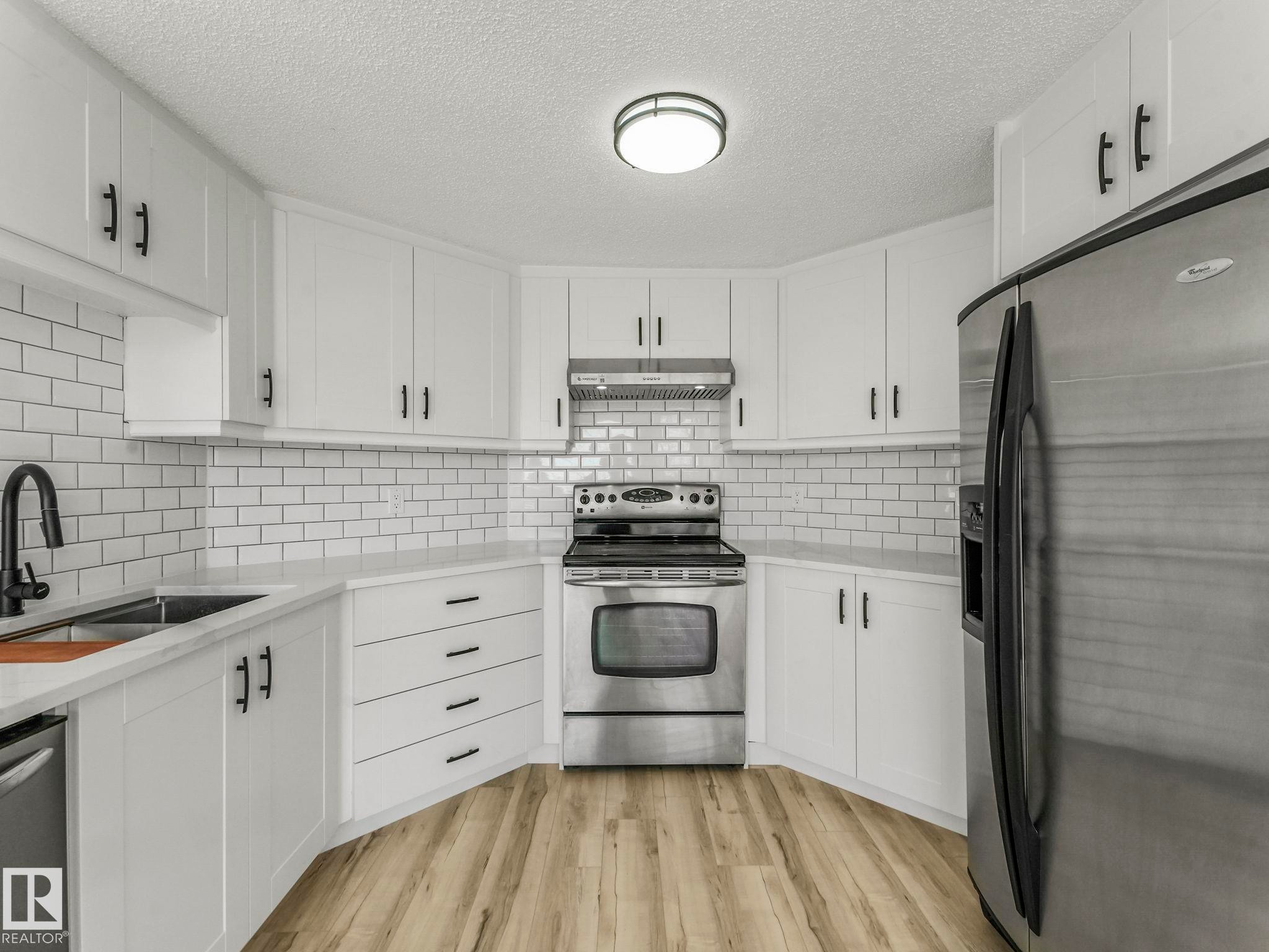 4103 28 Avenue Nw, Edmonton, AB - Indoor Photo Showing Kitchen With Double Sink With Upgraded Kitchen
