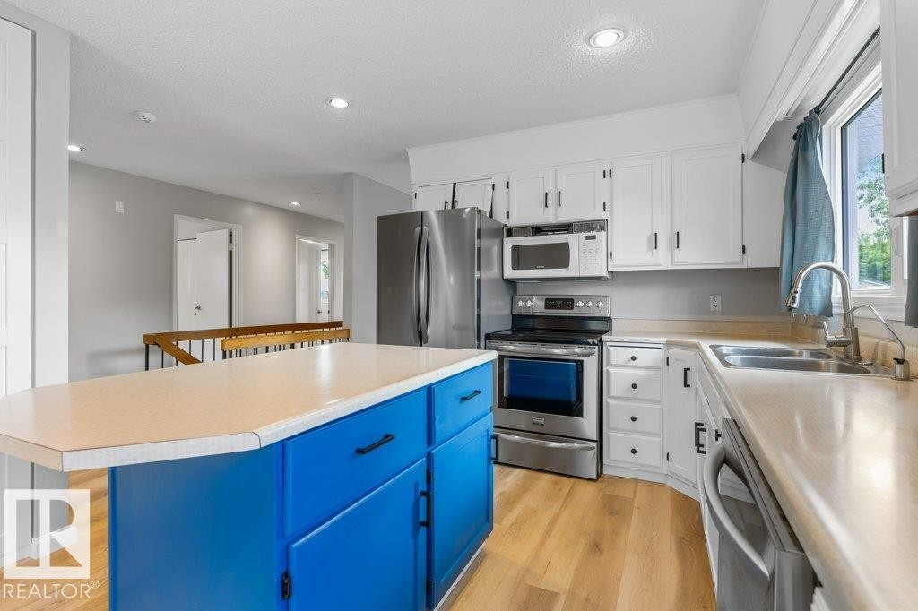 2016 82 Street Nw, Edmonton, AB - Indoor Photo Showing Kitchen With Double Sink