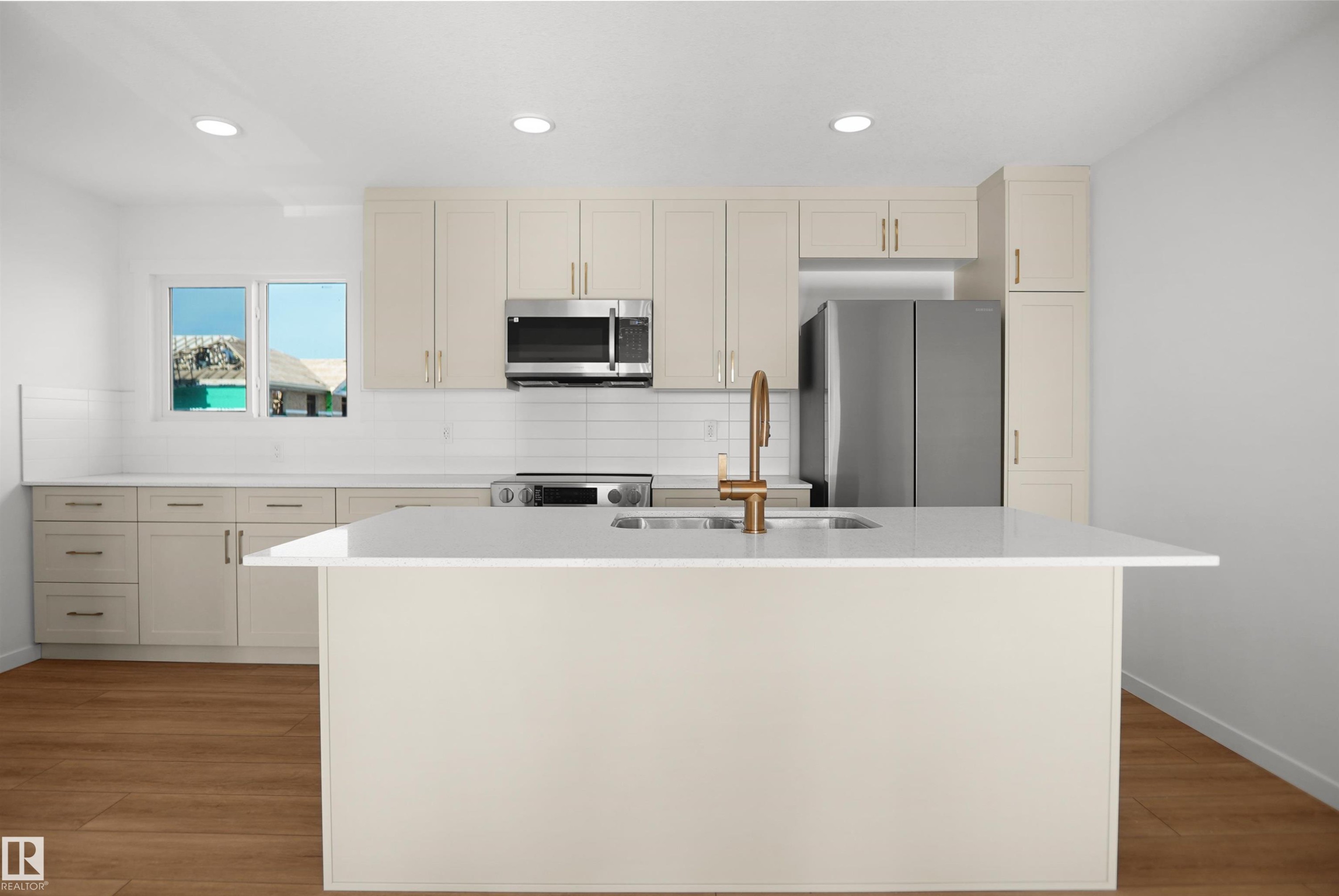 525 Aster Drive Nw, Edmonton, AB - Indoor Photo Showing Kitchen With Upgraded Kitchen