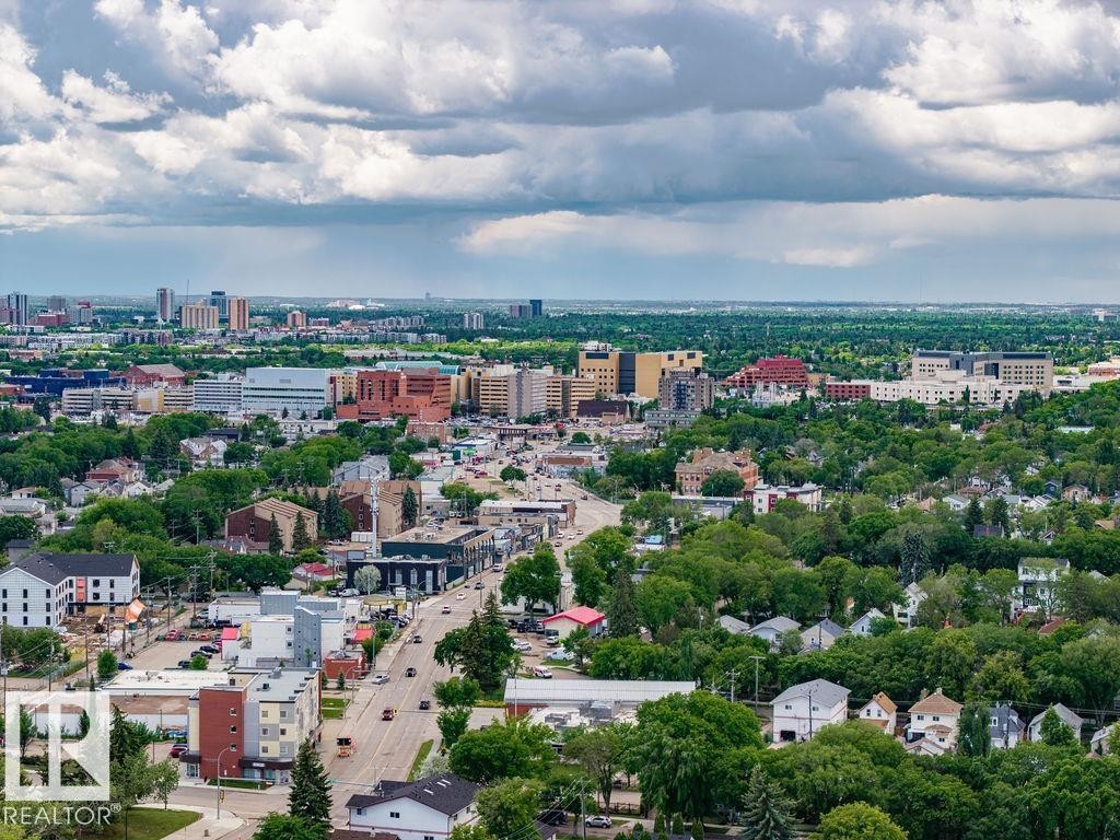 Expansive urban landscape featuring a mix of residential structures and commercial buildings - 11241 88 Street, Edmonton, AB