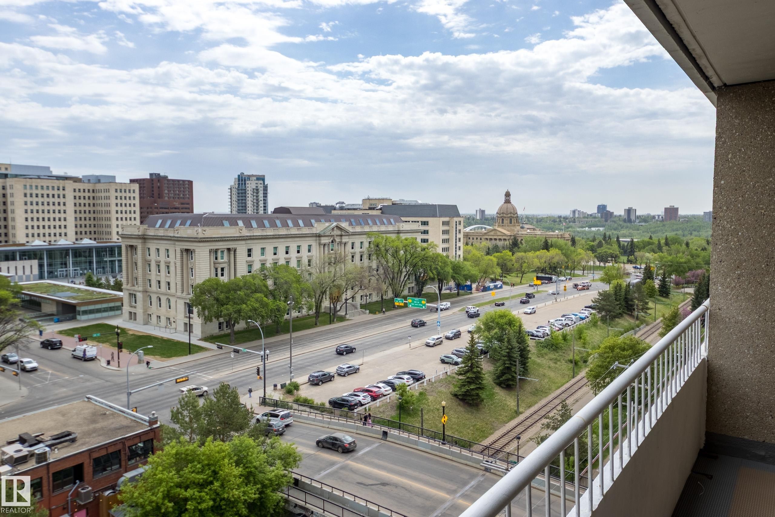 #1001 9909 110 St Nw, Edmonton, AB - Outdoor With Balcony With View