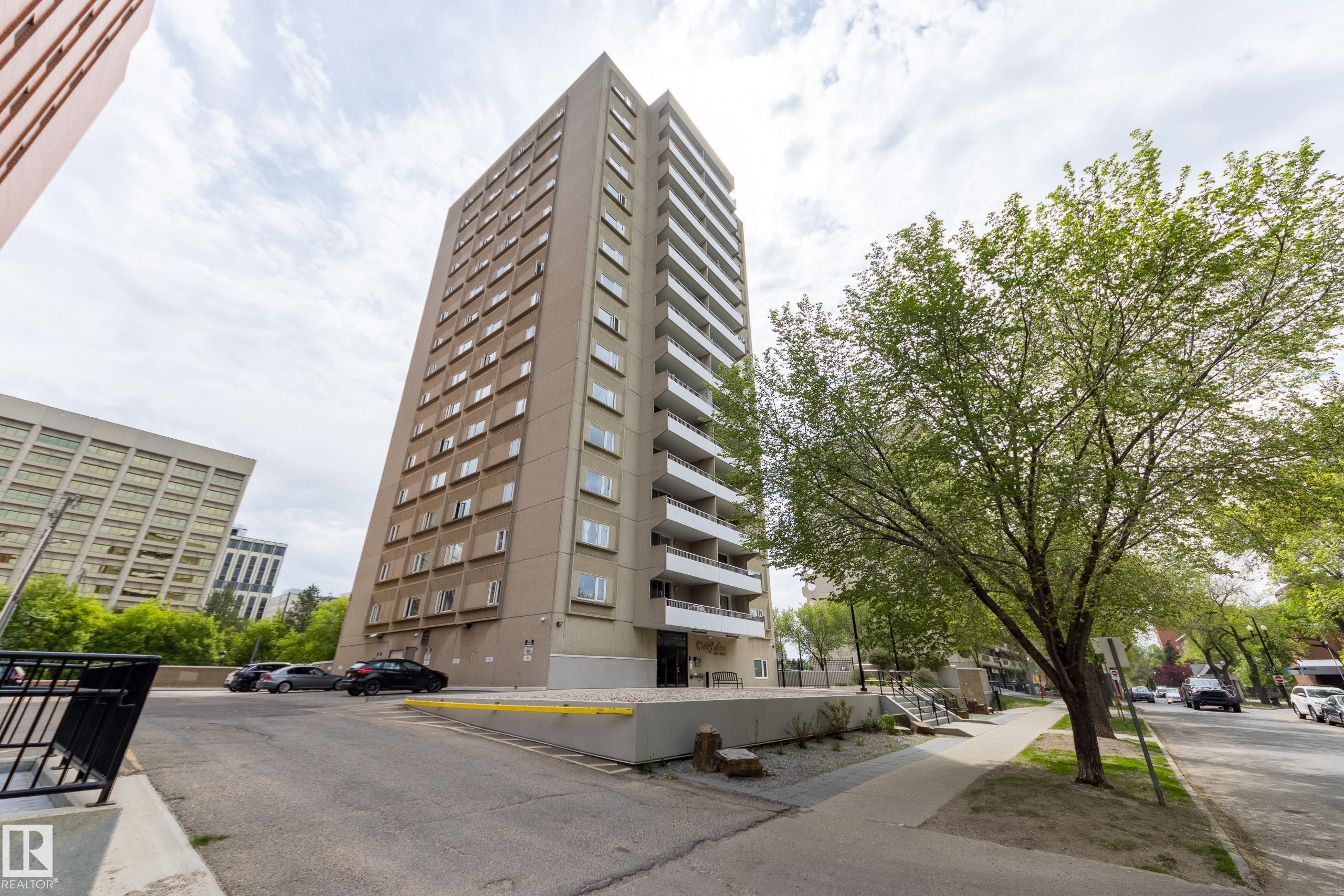 #1001 9909 110 St Nw, Edmonton, AB - Outdoor With Balcony With Facade