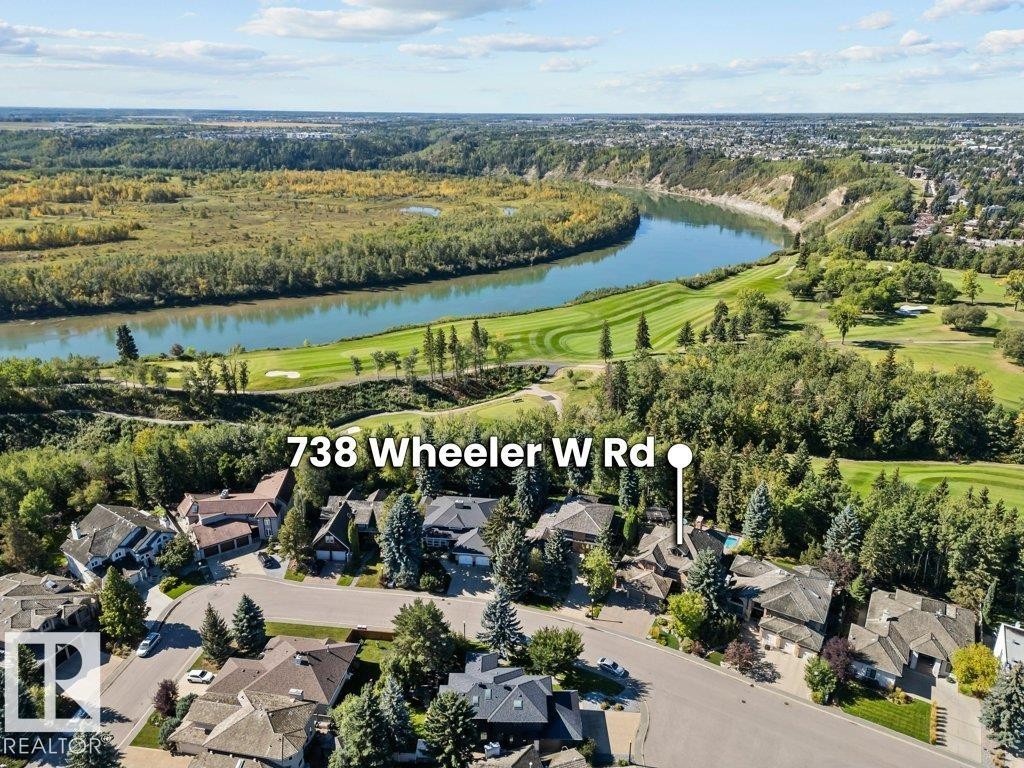 View of property with North Saskatchewan River nearby and golf course. - 738 Wheeler Road, Edmonton, AB