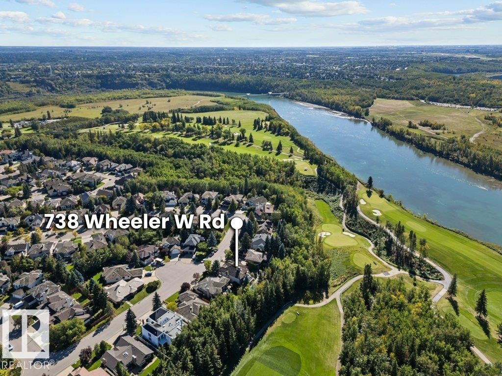 View of property with North Saskatchewan River nearby and golf course. - 738 Wheeler Road, Edmonton, AB