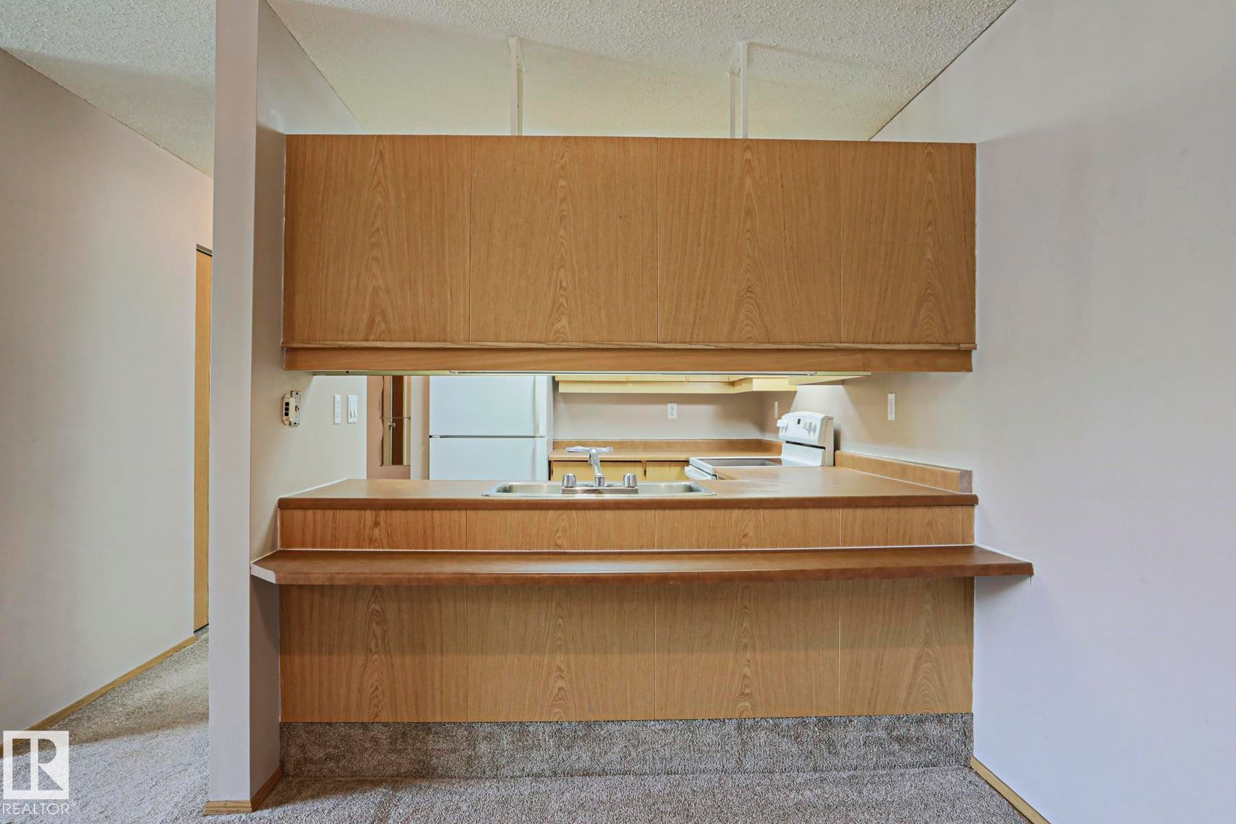 203 44 Alpine Place, St. Albert, AB - Indoor Photo Showing Kitchen With Double Sink