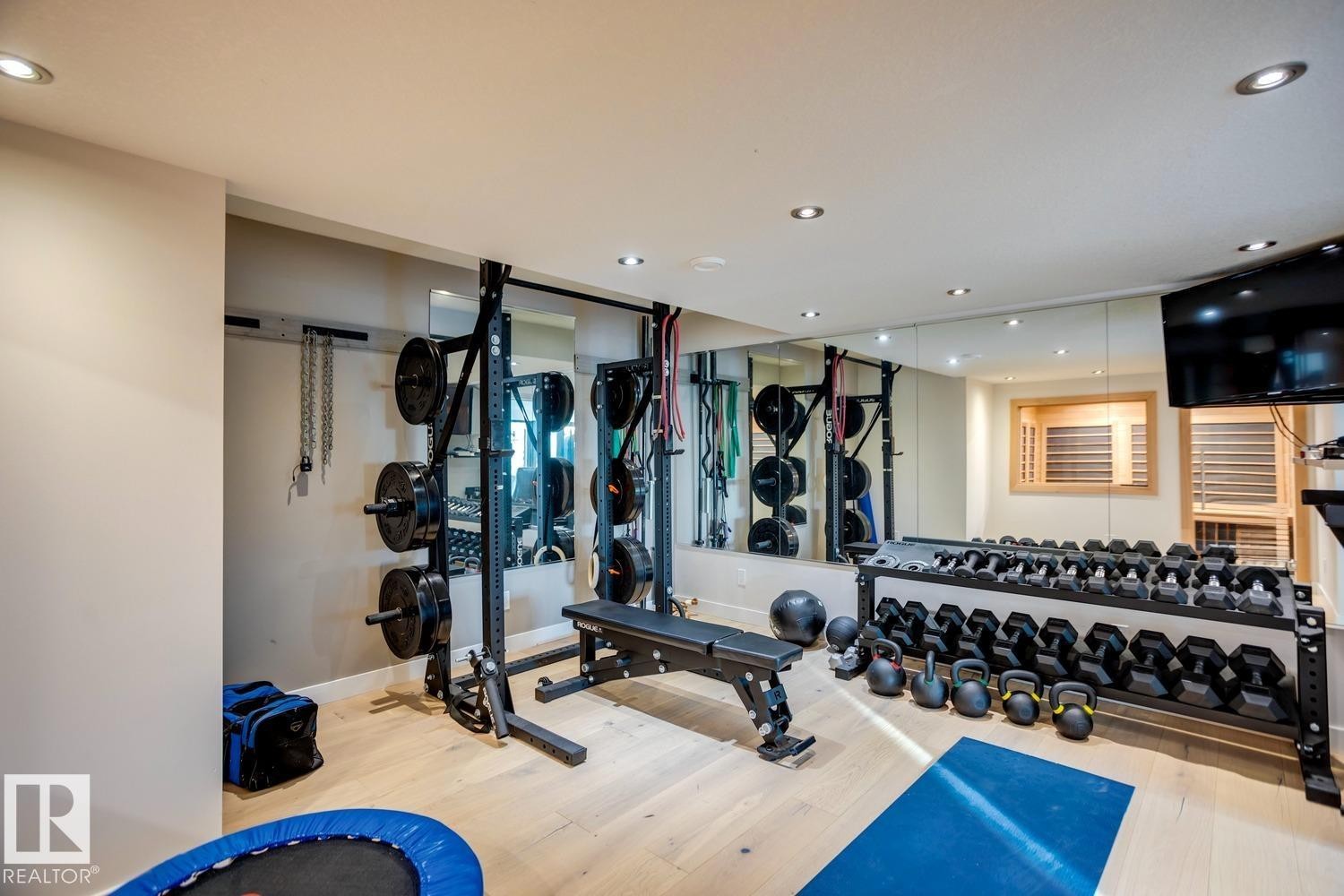 15309 Rio Terrace Drive Nw, Edmonton, AB - Indoor Photo Showing Gym Room