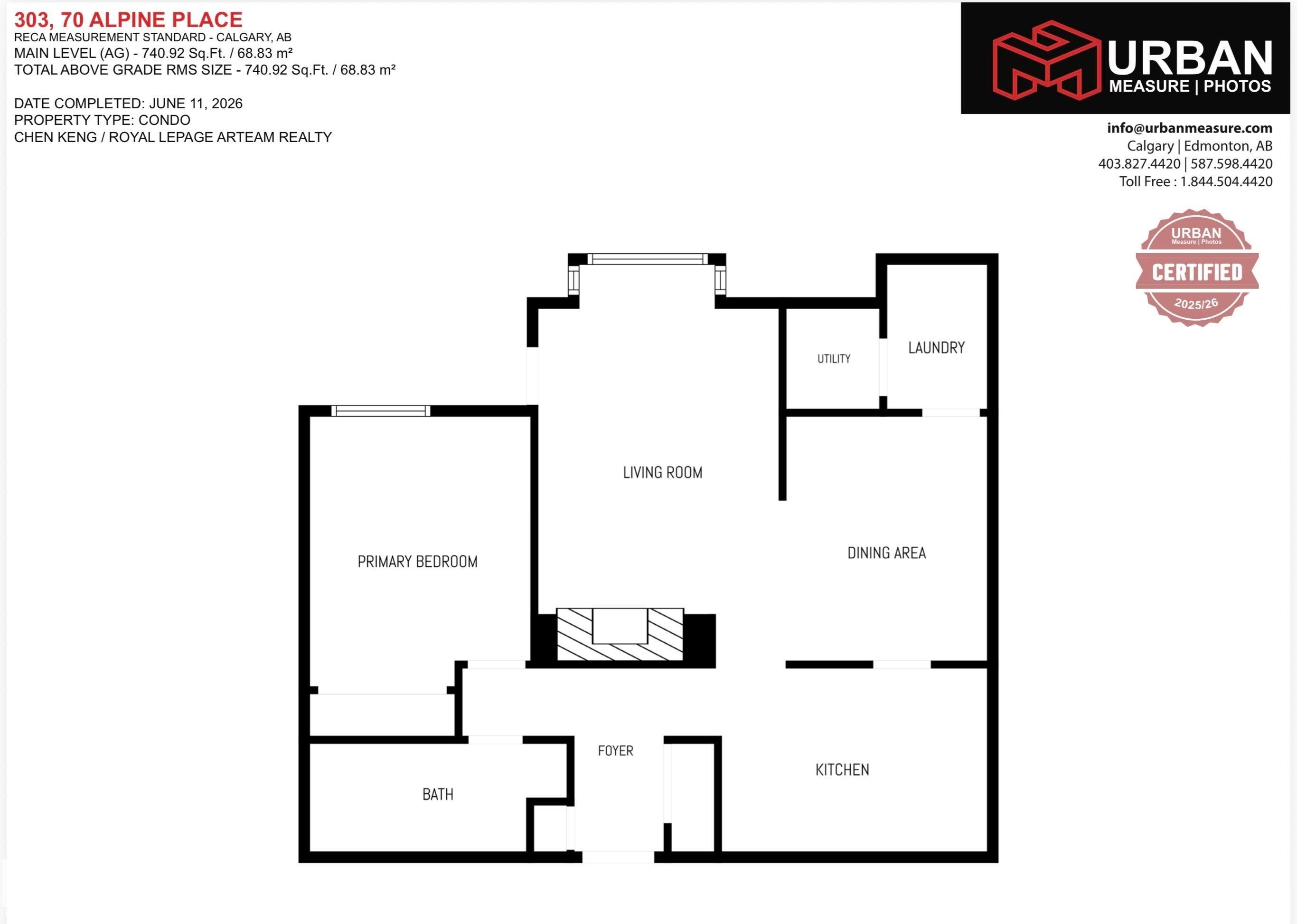 Floor plan - 303 70 Alpine Place, St. Albert, AB