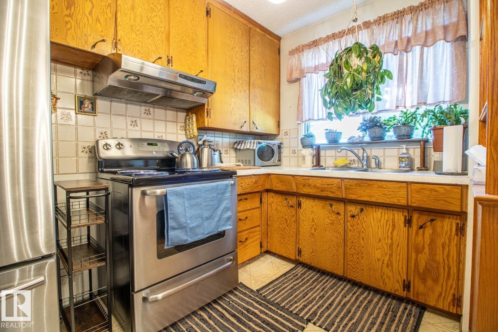 14107 58 Street Nw, Edmonton, AB - Indoor Photo Showing Kitchen With Double Sink