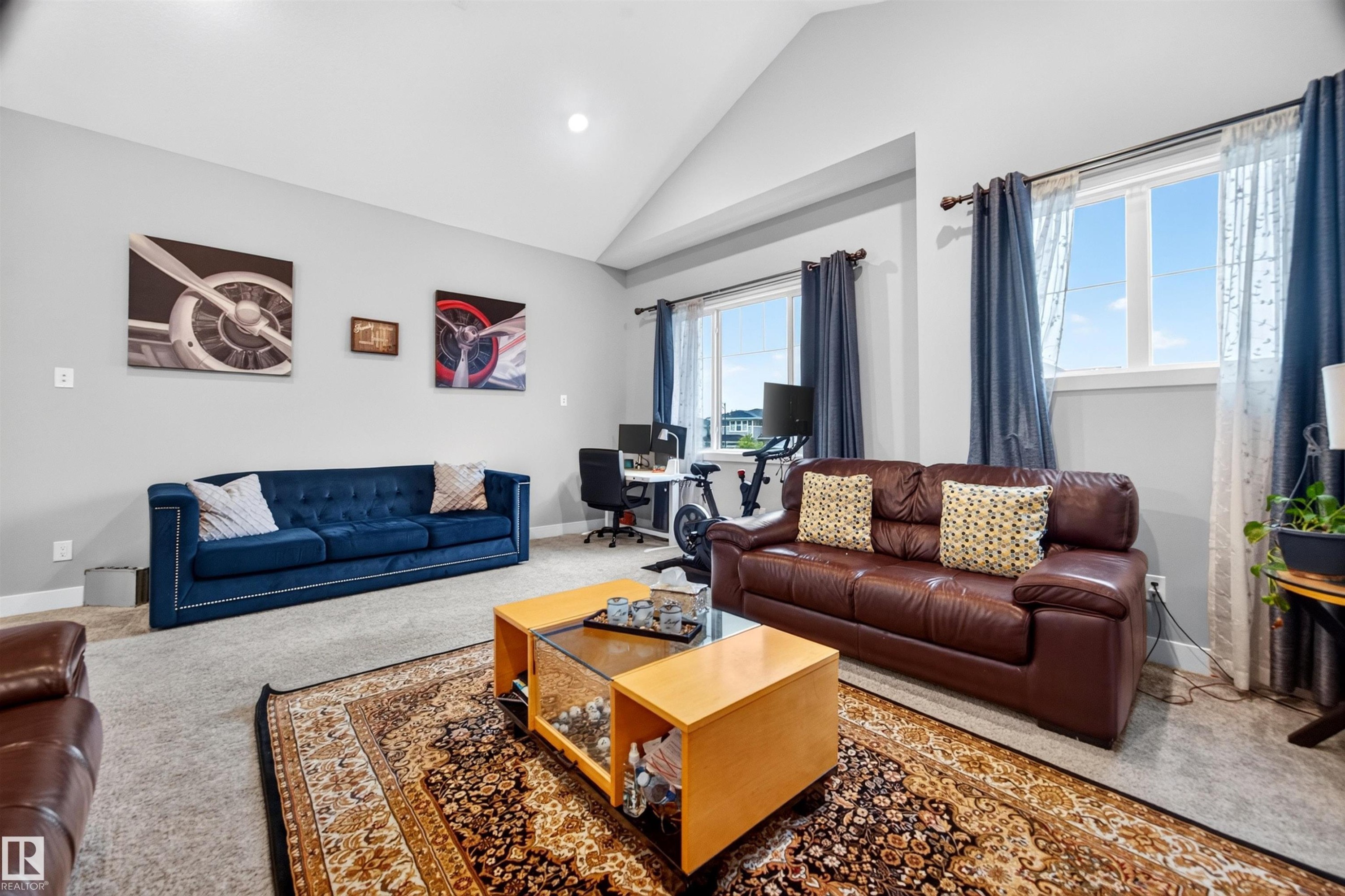 Vaulted ceilings with recessed lighting define this spacious interior - 1603 158 Street, Edmonton, AB
