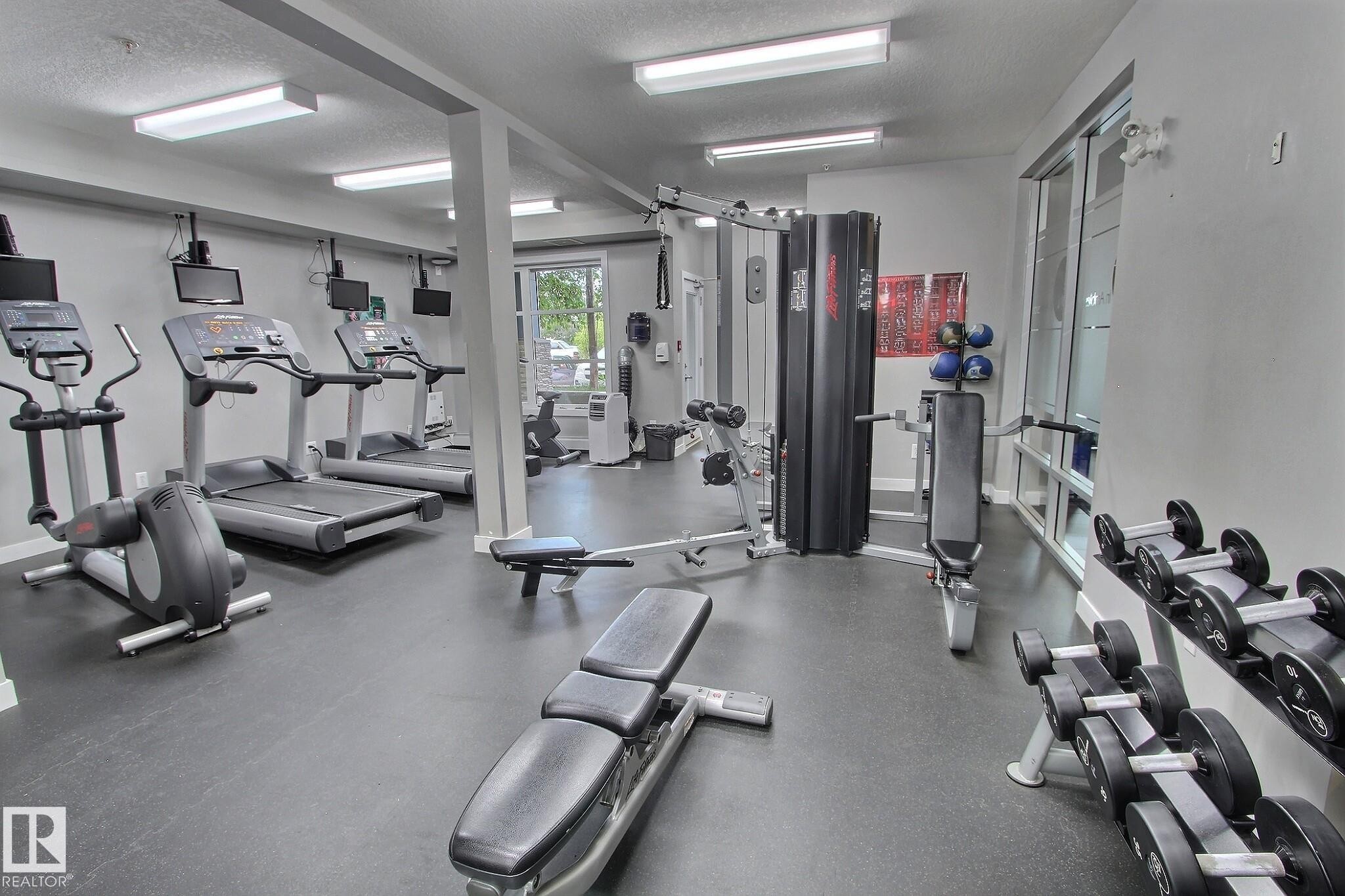 #206 2584 Anderson Wy Sw, Edmonton, AB - Indoor Photo Showing Gym Room