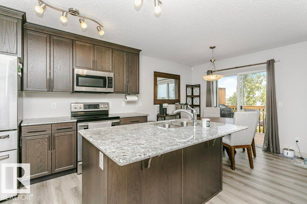 30 445 Brintnell Boulevard, Edmonton, AB - Indoor Photo Showing Kitchen With Stainless Steel Kitchen With Upgraded Kitchen