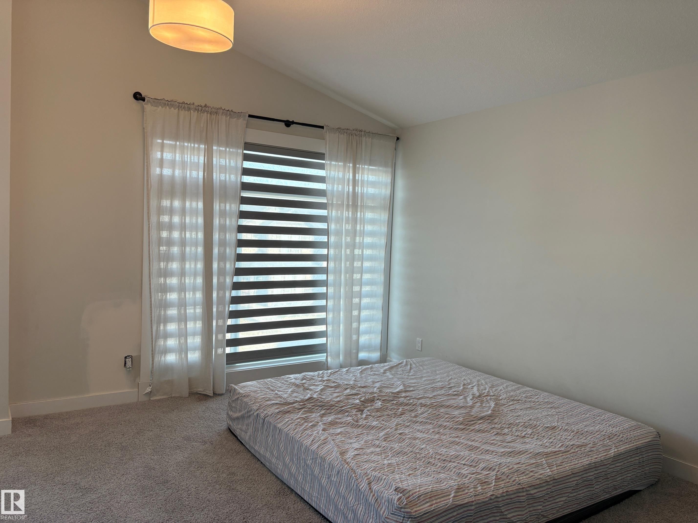 Vaulted ceiling with an overhead drum light fixture - 9952 227 Street, Edmonton, AB