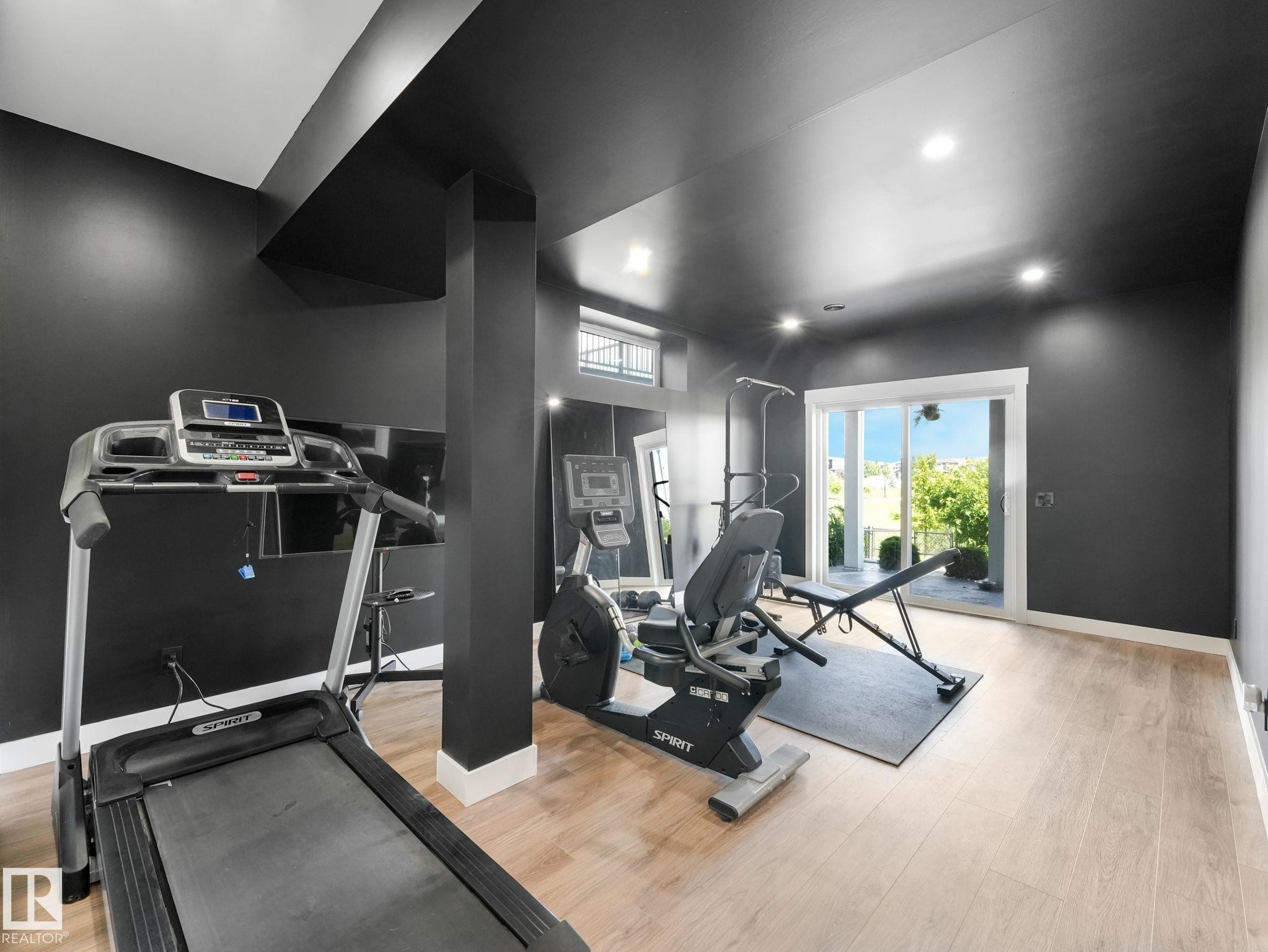 7151 Edgemont Way Nw, Edmonton, AB - Indoor Photo Showing Gym Room