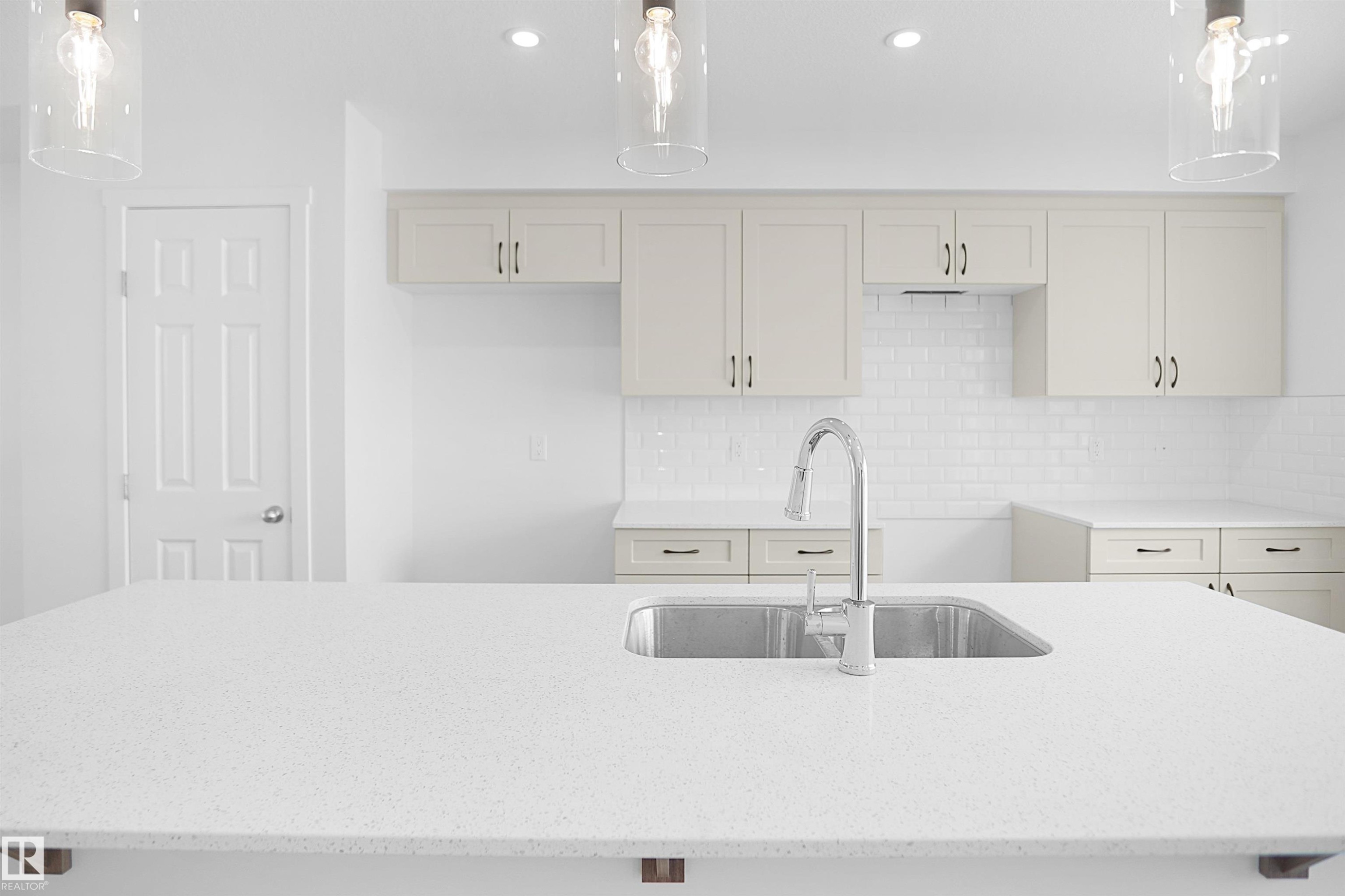22509 83A Avenue Nw, Edmonton, AB - Indoor Photo Showing Kitchen With Double Sink With Upgraded Kitchen