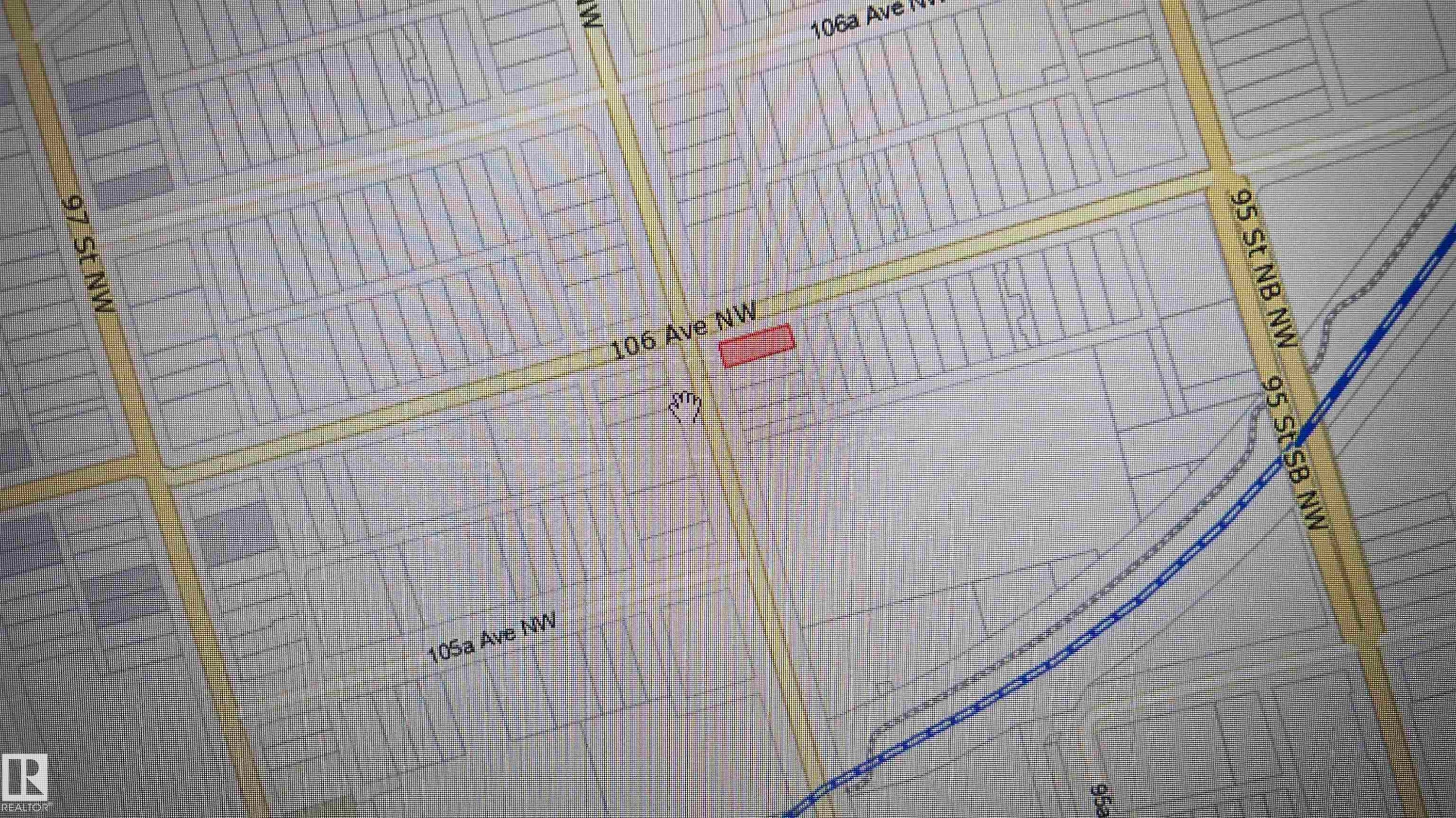 Real Estate Map. Displaying the property's geographic location and surrounding streets - 9559 106 Avenue, Edmonton, AB