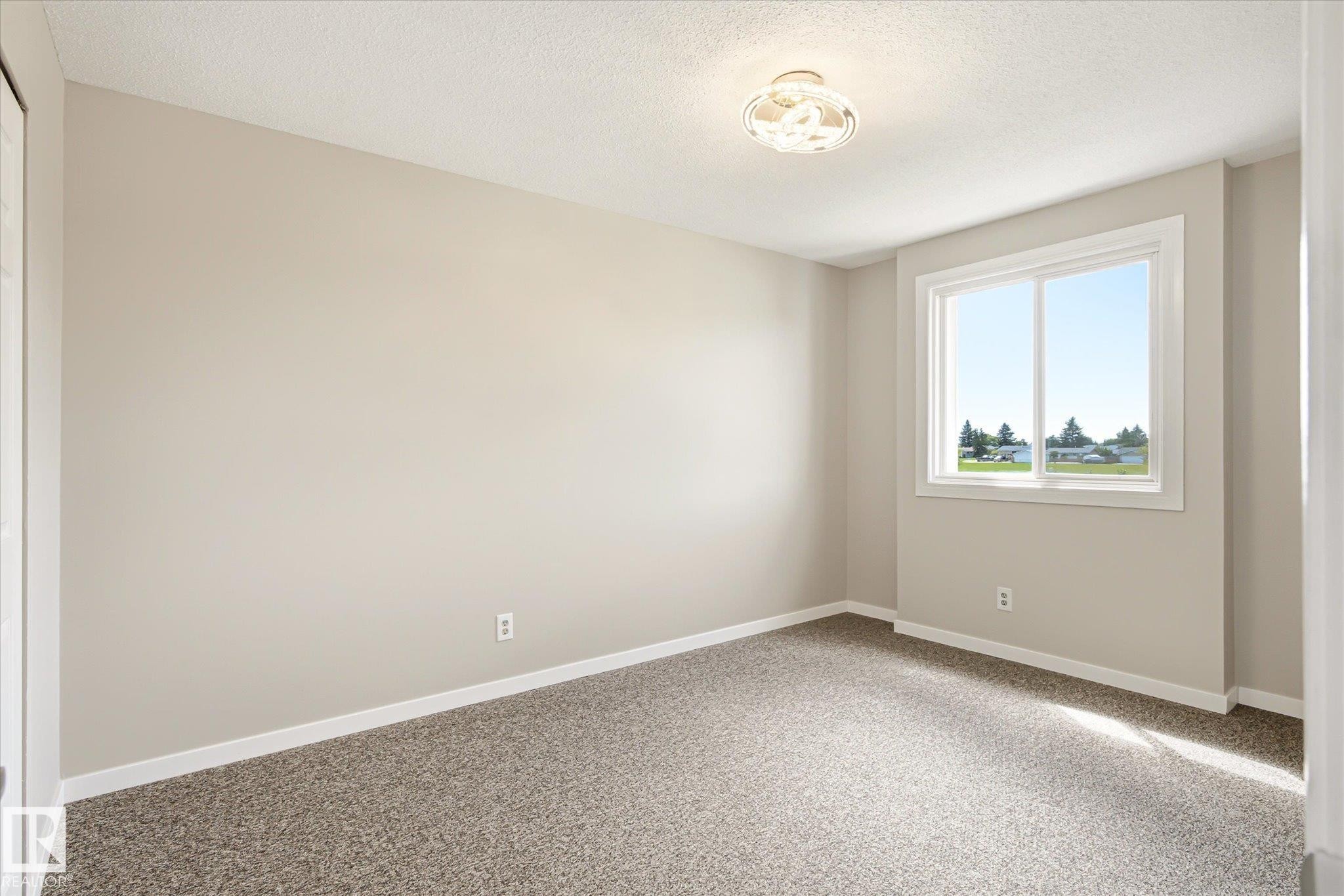 Neutral-toned walls complement the textured gray carpet - 186 Cornell Crest, Edmonton, AB