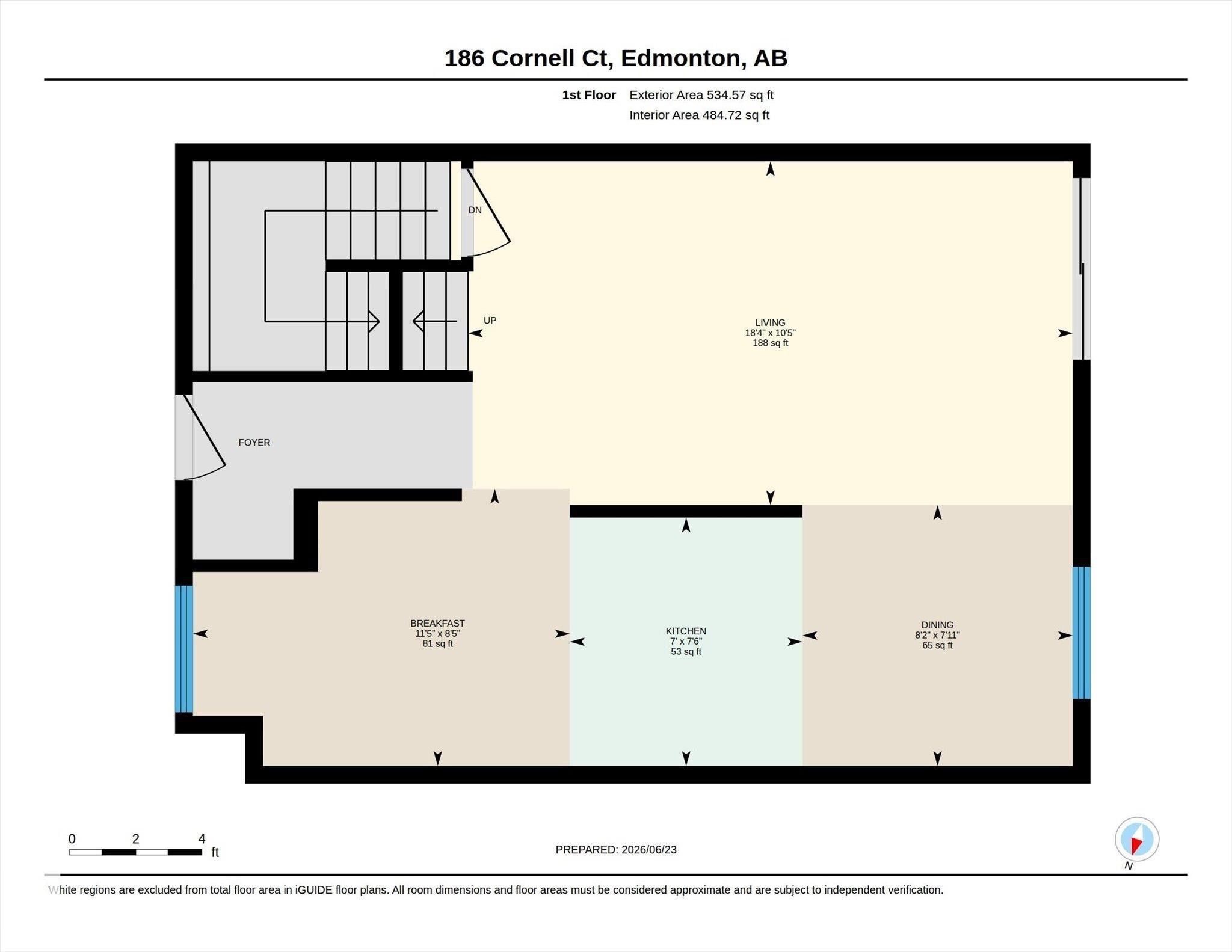 Floor plan - 186 Cornell Crest, Edmonton, AB