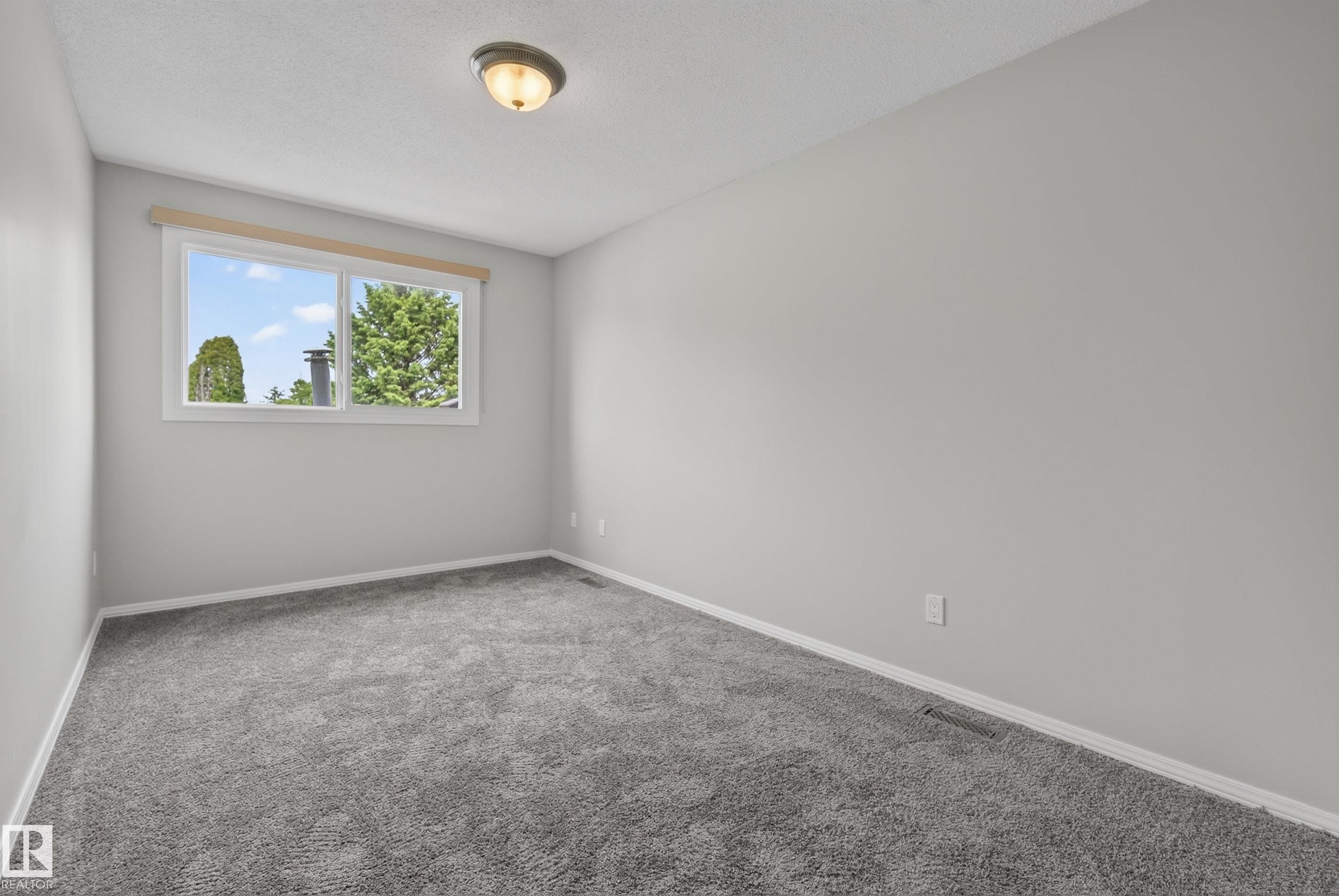 Neutral gray walls complemented by gray carpeting - 2712 104 Street, Edmonton, AB