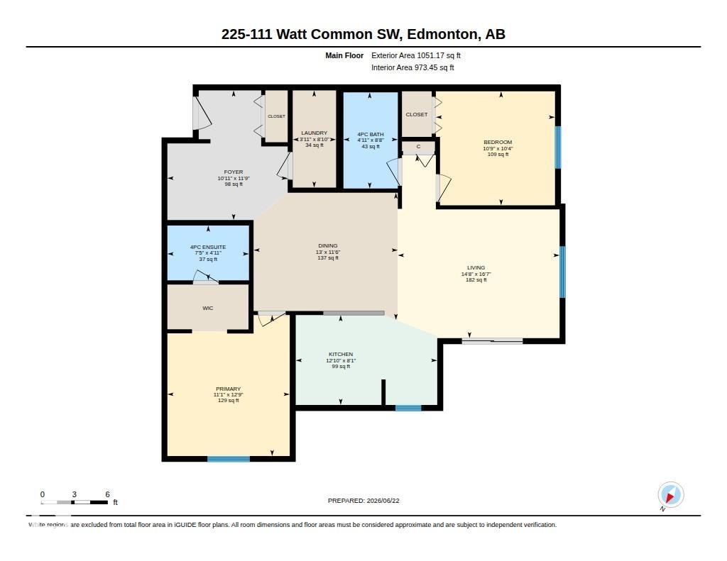 Floor plan - 225 111 Watt Common, Edmonton, AB