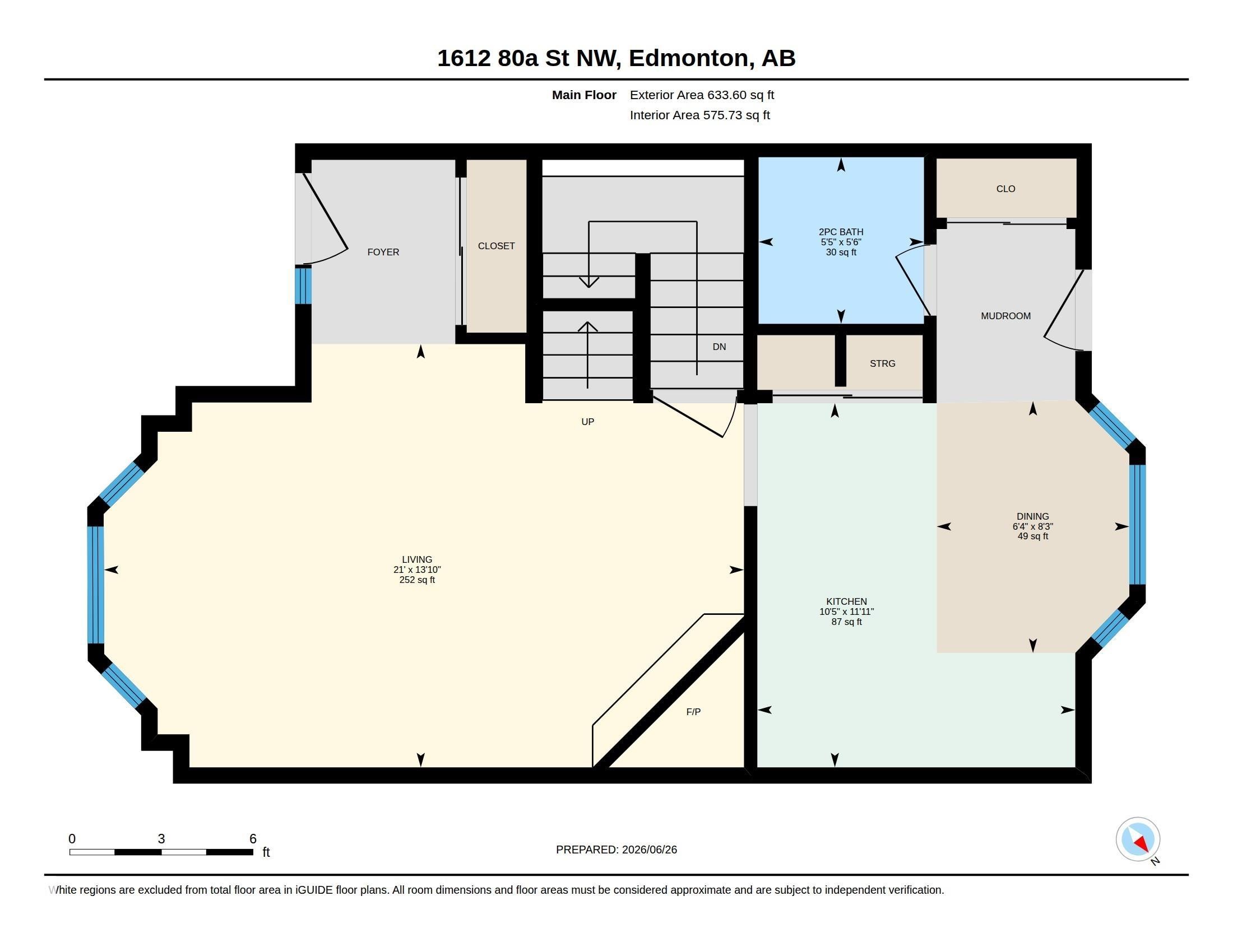 Floor plan - 1612 80A Street, Edmonton, AB