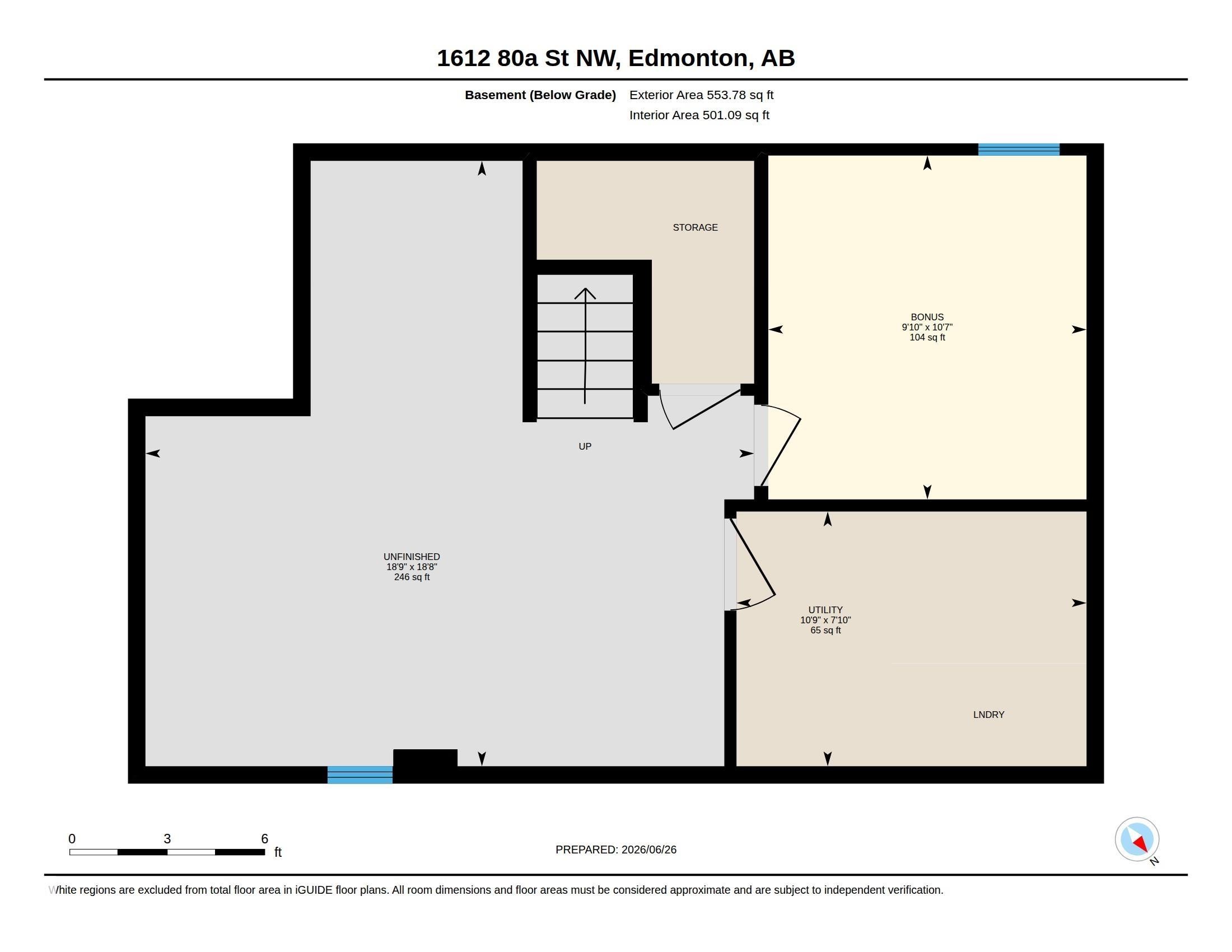 Floor plan - 1612 80A Street, Edmonton, AB