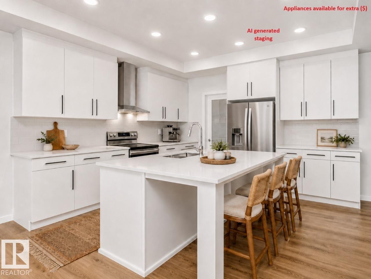 2431 Egret Loop Nw, Edmonton, AB - Indoor Photo Showing Kitchen With Upgraded Kitchen